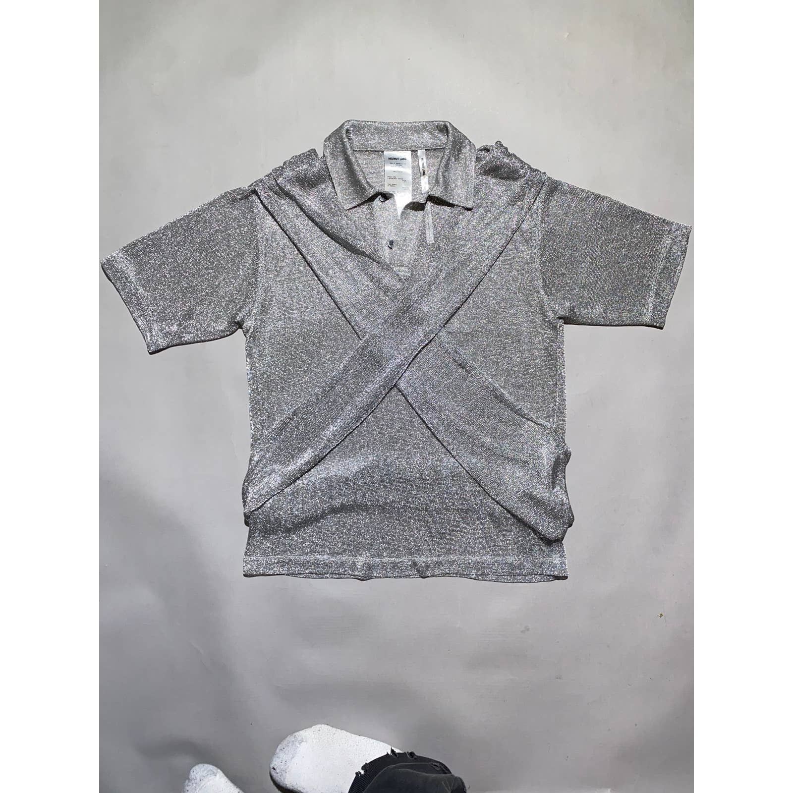 Helmut Lang Shayne Oliver Chain link mesh bondage glitter polo Size US S / EU 44-46 / 1 - 2 Thumbnail