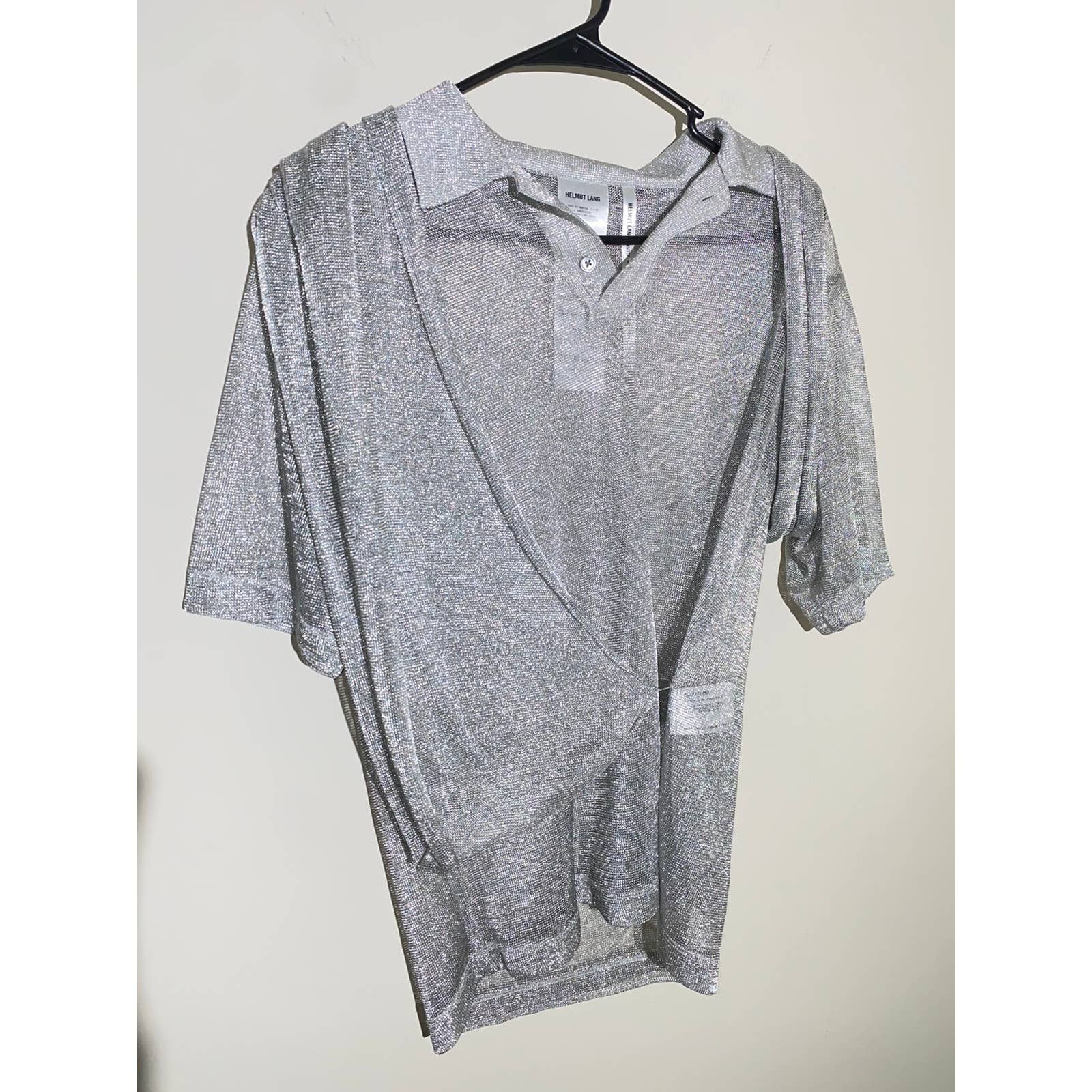 Helmut Lang Shayne Oliver Chain link mesh bondage glitter polo Size US S / EU 44-46 / 1 - 6 Thumbnail