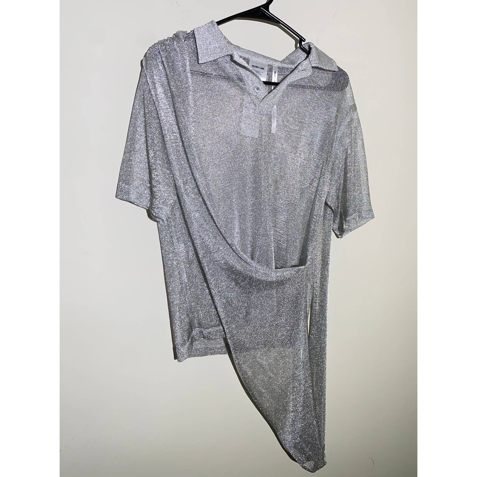Helmut Lang Shayne Oliver Chain link mesh bondage glitter polo Size US S / EU 44-46 / 1 - 3 Thumbnail