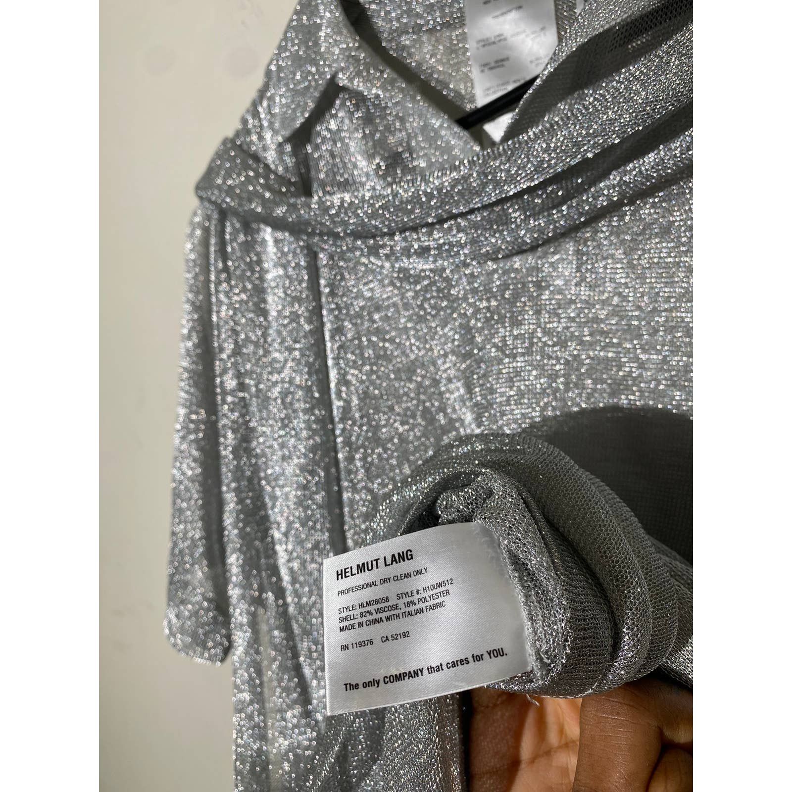 Helmut Lang Shayne Oliver Chain link mesh bondage glitter polo Size US S / EU 44-46 / 1 - 10 Thumbnail