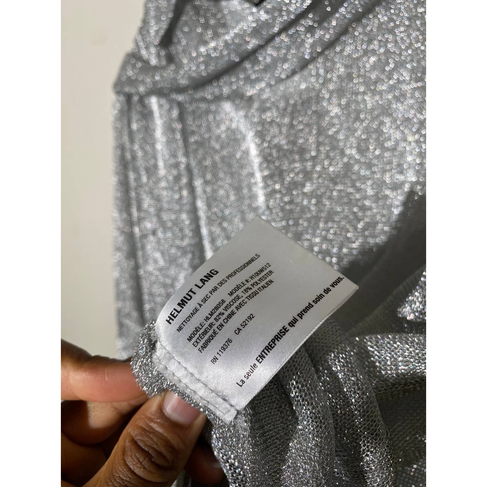 Helmut Lang Shayne Oliver Chain link mesh bondage glitter polo Size US S / EU 44-46 / 1 - 9 Thumbnail