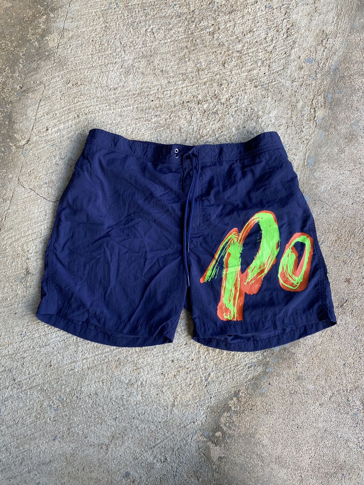 Polo Ralph Lauren × Vintage Vintage Y2K Polo Ralph Lauren Spell Out Swim Trunk Size US 34 / EU 50 - 1 Thumbnail