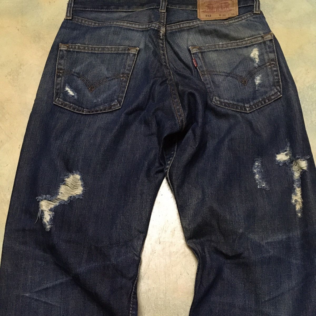 Levi's Vintage Levi’s 512 Distressed Denim Jeans Size US 30 / EU 46 - 10 Thumbnail