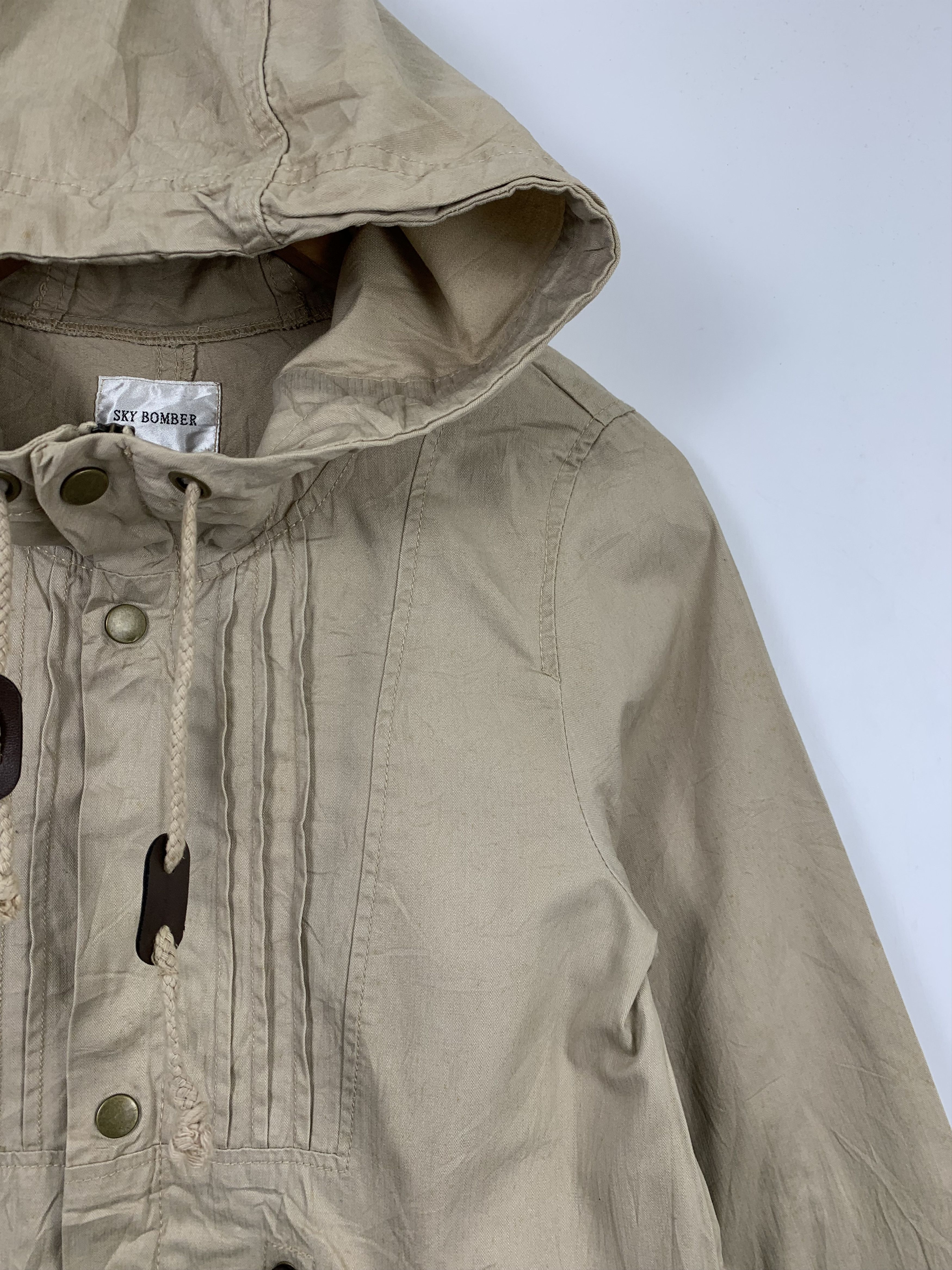 Japanese Brand Vintage SKY BOMBER Parkas with hoodie J0376 Size US S / EU 44-46 / 1 - 4 Thumbnail
