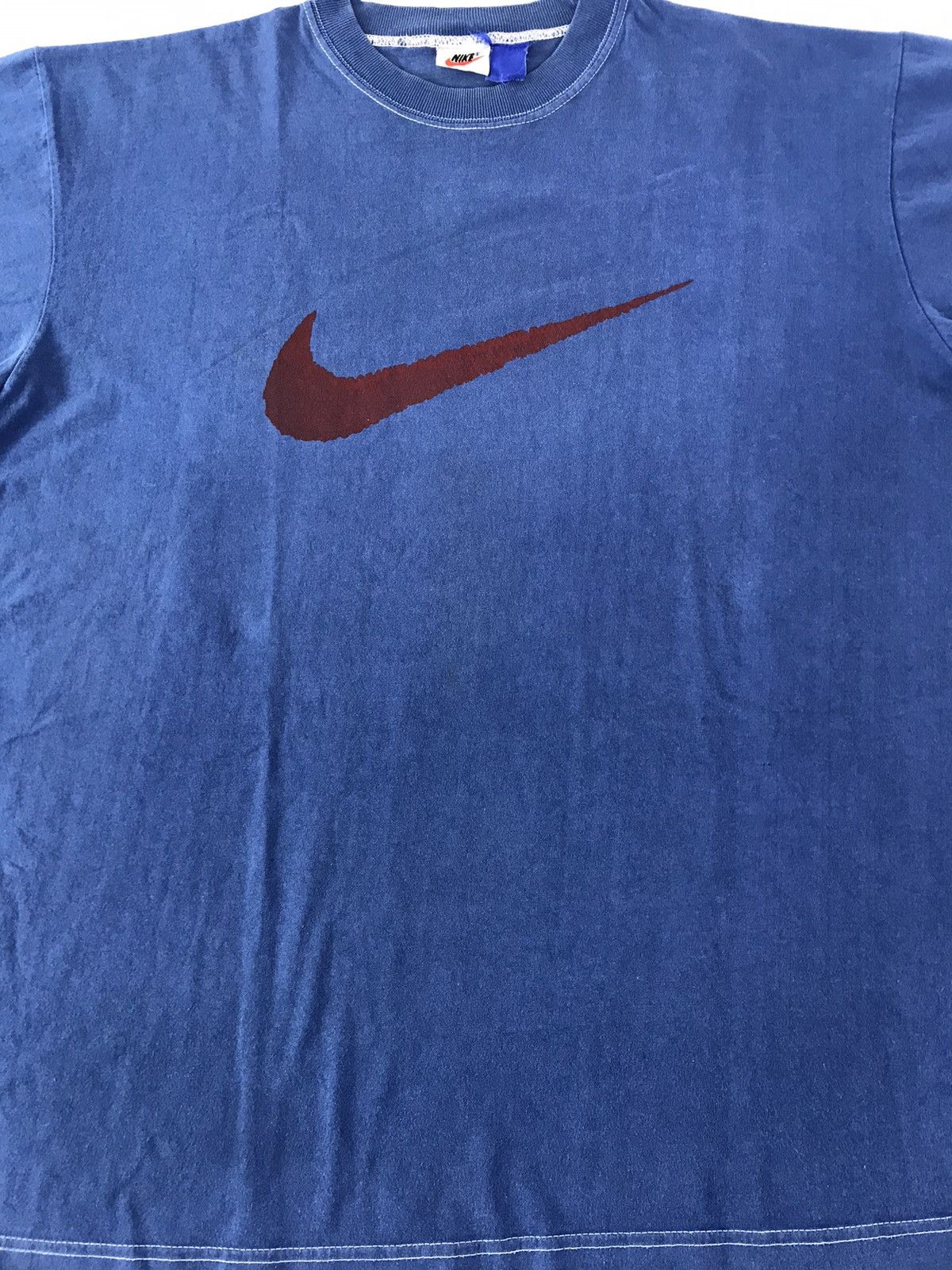 Nike 90s Nike Swoosh Big Logo Blue Label Sportswear Size US L / EU 52-54 / 3 - 10 Thumbnail