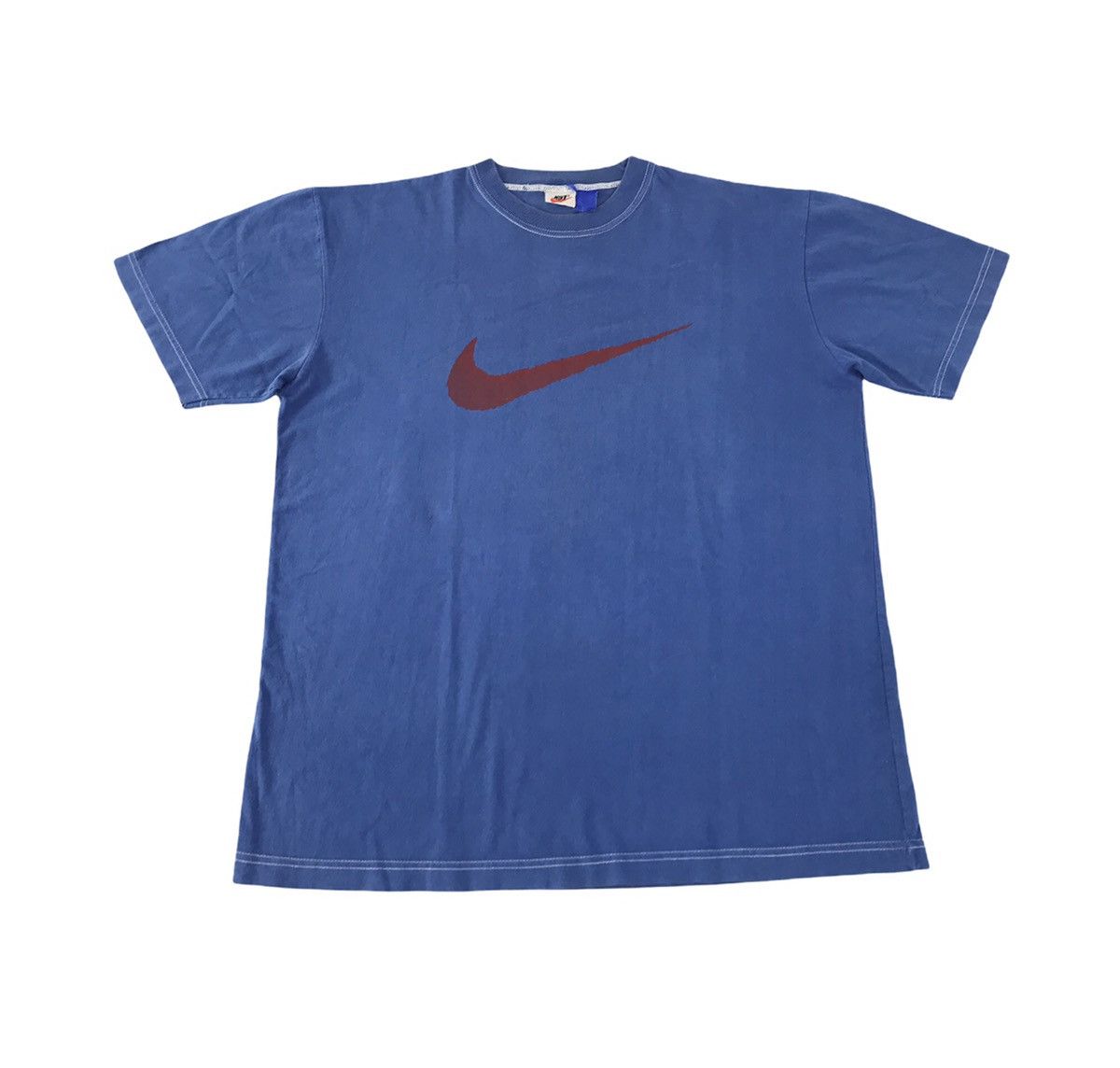 Nike 90s Nike Swoosh Big Logo Blue Label Sportswear Size US L / EU 52-54 / 3 - 1 Thumbnail