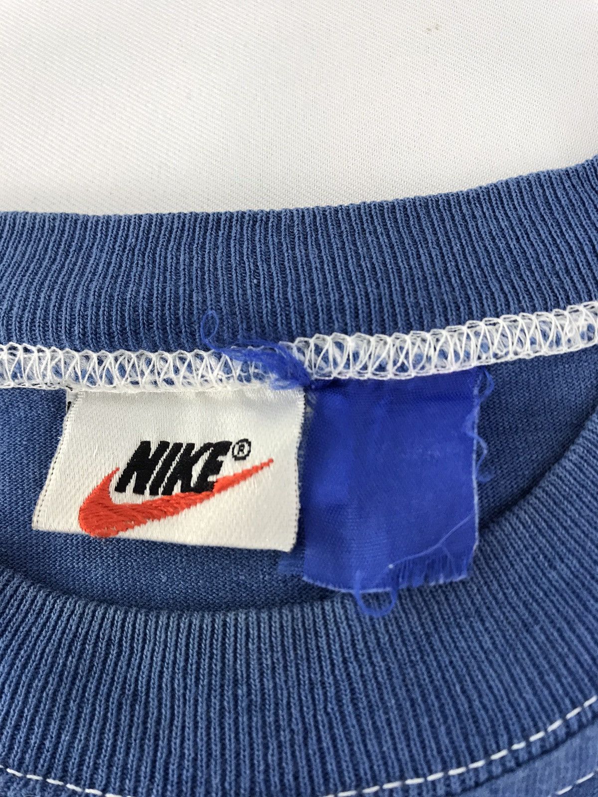 Nike 90s Nike Swoosh Big Logo Blue Label Sportswear Size US L / EU 52-54 / 3 - 4 Thumbnail