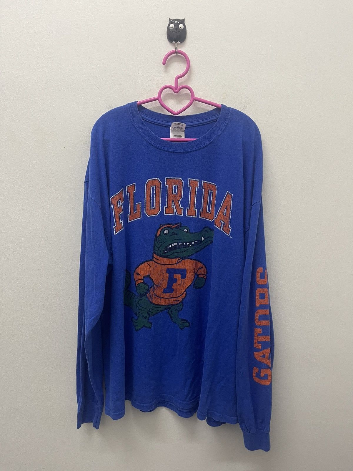 image of American College x Florida Gators Vintage Florida Gators Spell Out Big Logo Long Sleeve in Blue (Si