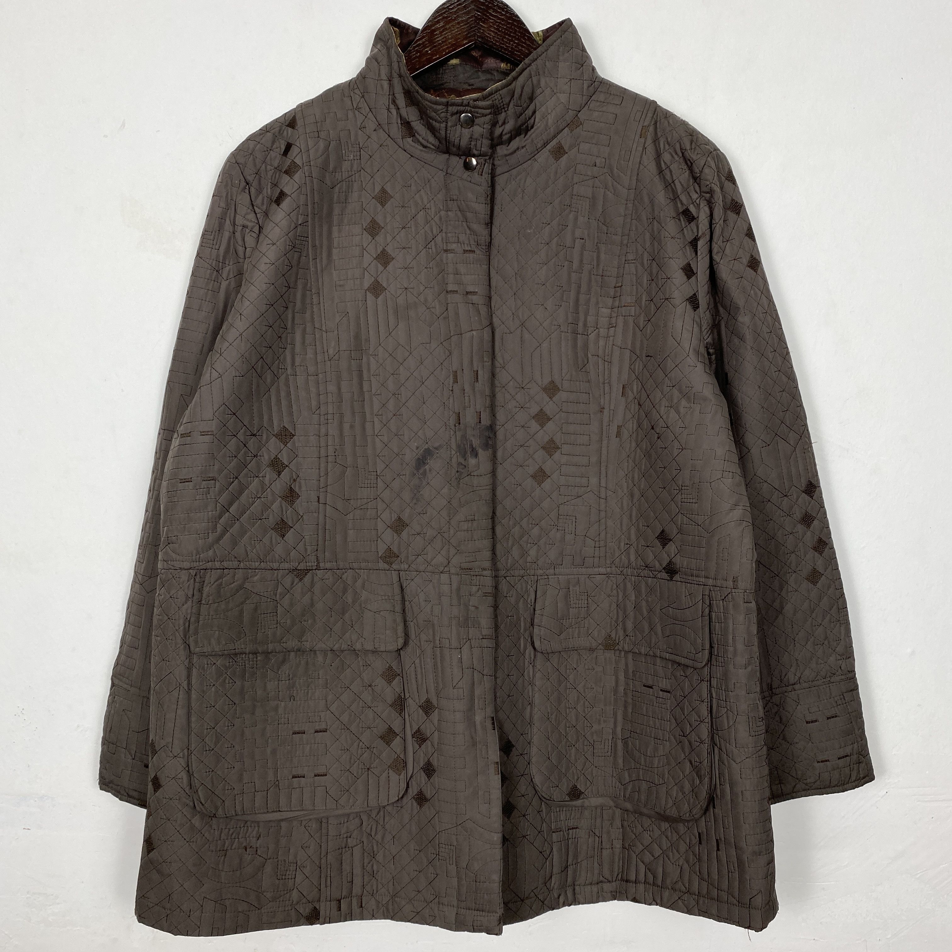 Japanese Brand Vintage 90s Luxury Lining Design Quilted Jacket J0206 Size M / US 6-8 / IT 42-44 - 1 Thumbnail