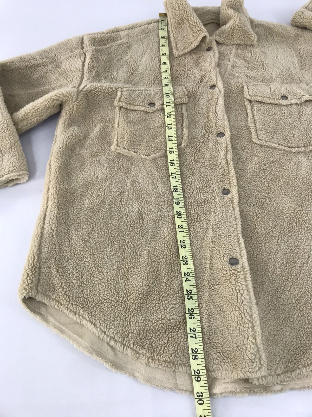 Japanese Brand Nang9 Fluffy Button Up Wool Fleece Double Pocket Shirt Size XL / US 12-14 / IT 48-50 - 12 Thumbnail