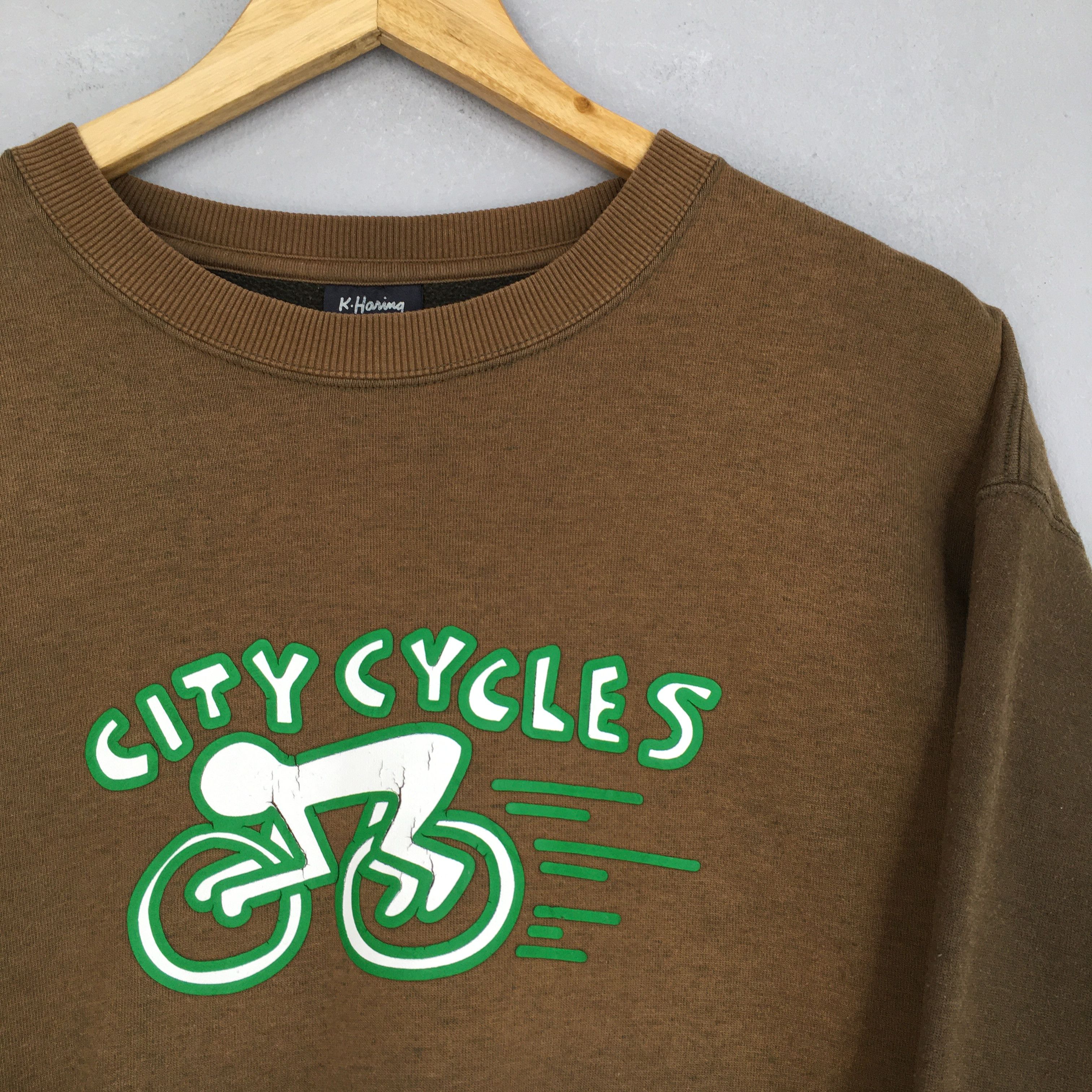 Keith Haring Vintage Keith Haring Pop Art City Cycles Sweatshirt XLarge Size US XL / EU 56 / 4 - 2 Thumbnail