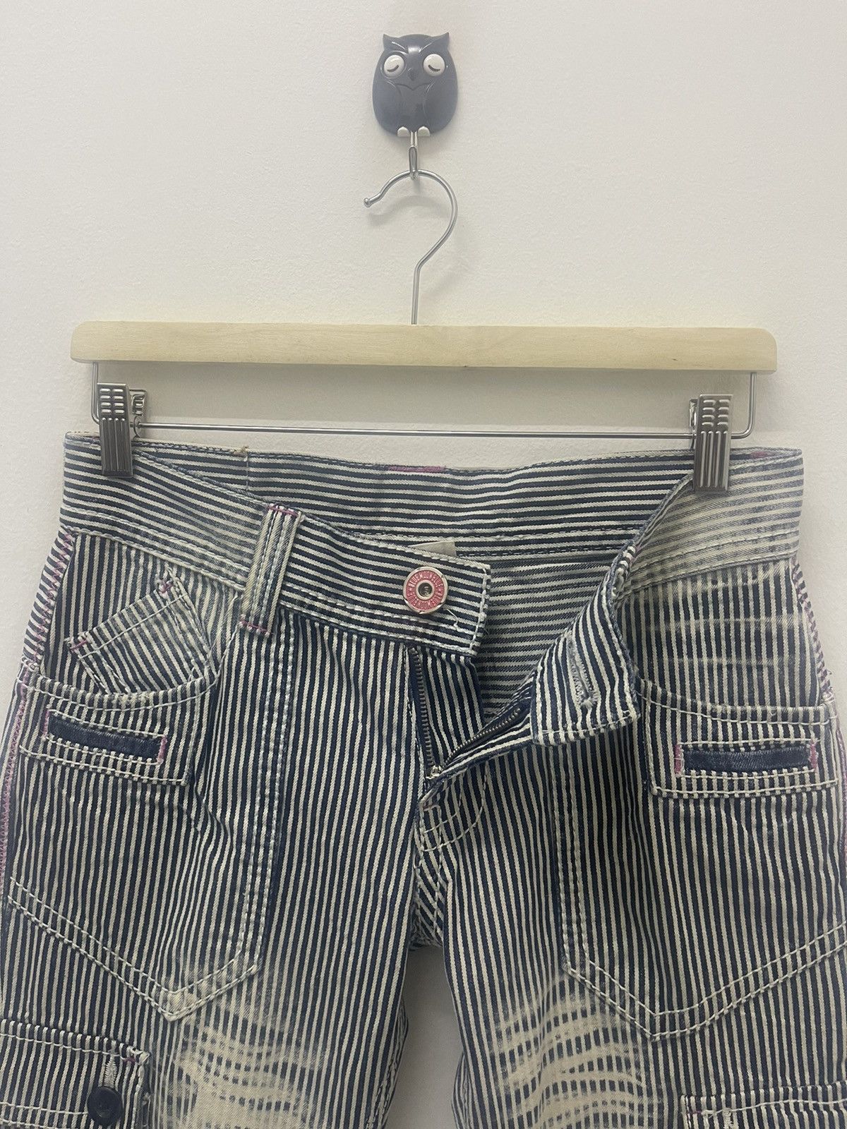 Japanese Brand Rare Vintage BLUE MOON BLUE Striped Multi Pockets Patches Size US 28 / EU 44 - 6 Thumbnail
