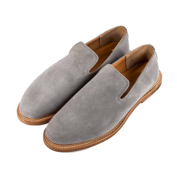 image of Slipper Cf Stead Storm Calf Suede (Uk) - Viberg Size 10 in Grey, Men's
