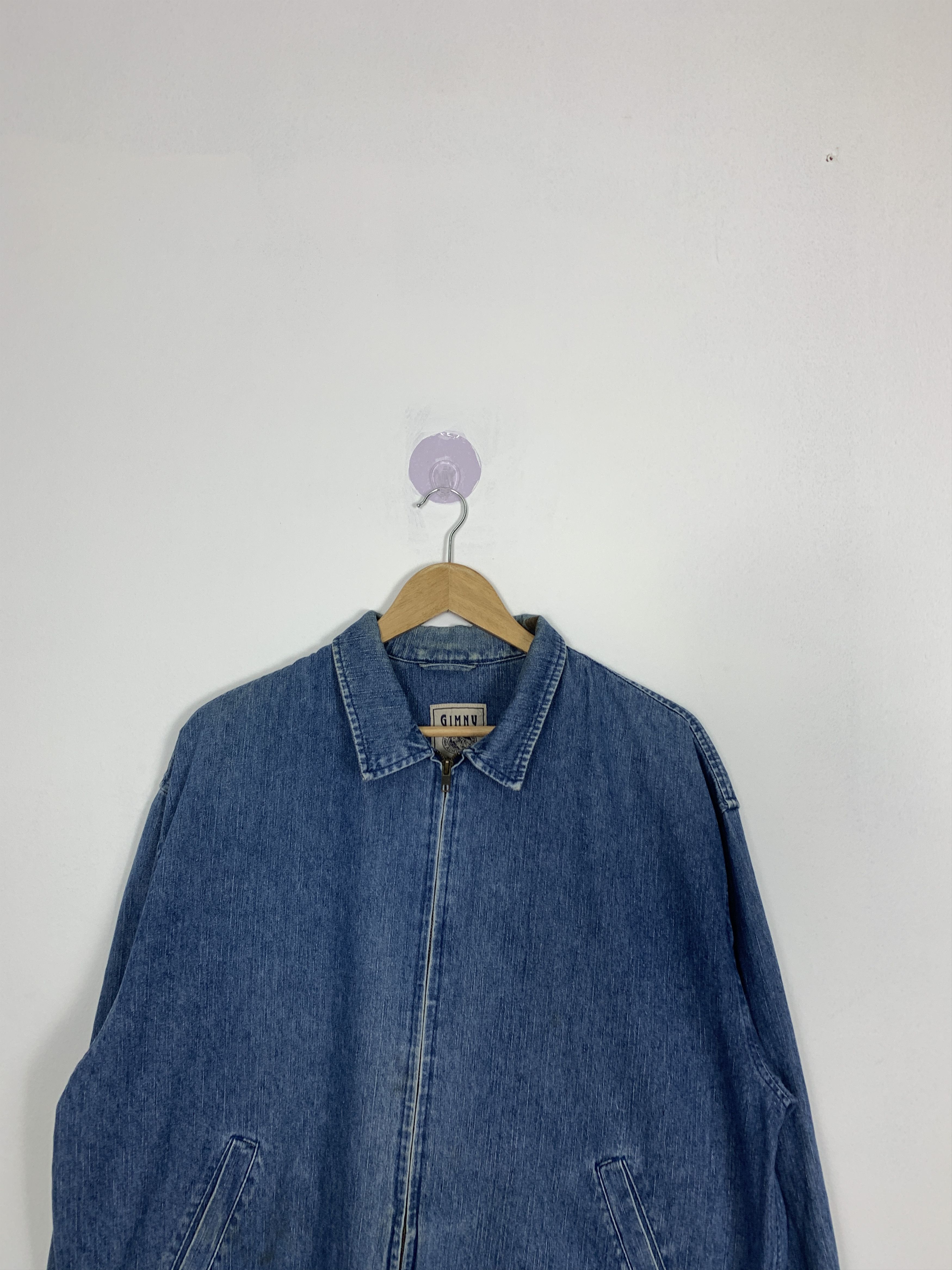 Japanese Brand Vintage Gimny Zip Up Denim Jacket J0923 Size US M / EU 48-50 / 2 - 2 Thumbnail