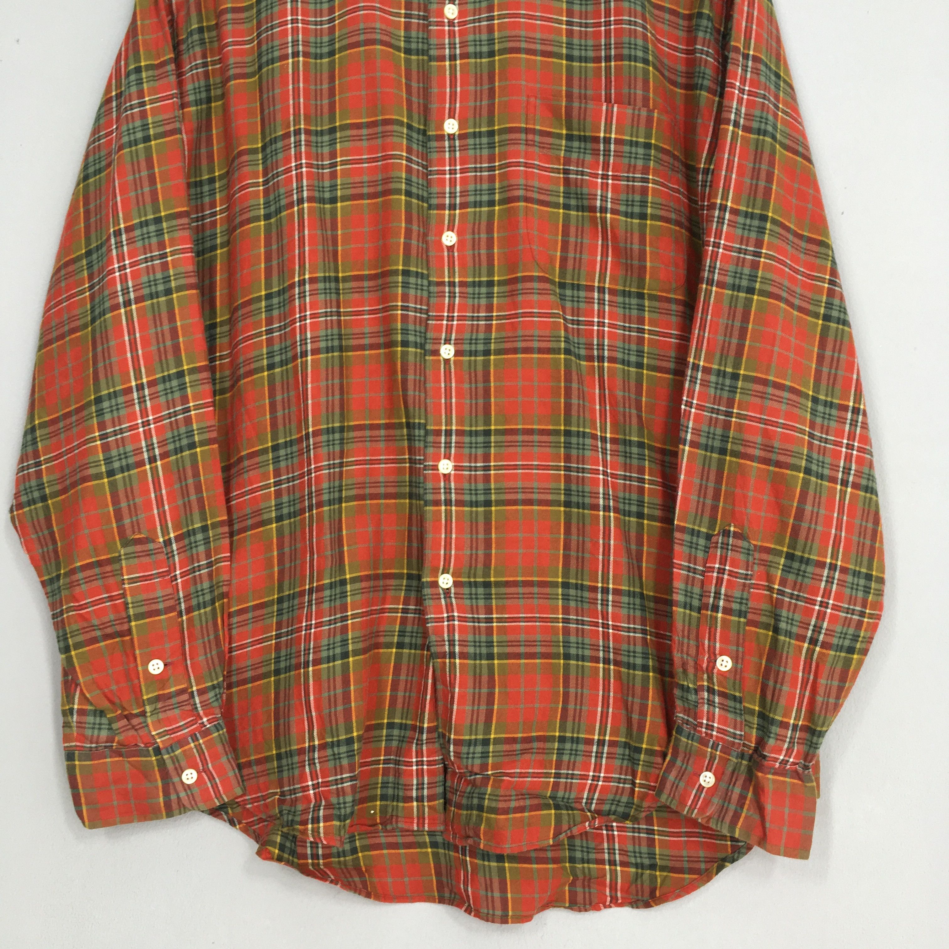 Flannel × Polo Ralph Lauren × Ralph Lauren Vintage 90's Polo Golf Ralph Lauren Checkered Flannel Shirt Size US L / EU 52-54 / 3 - 3 Thumbnail
