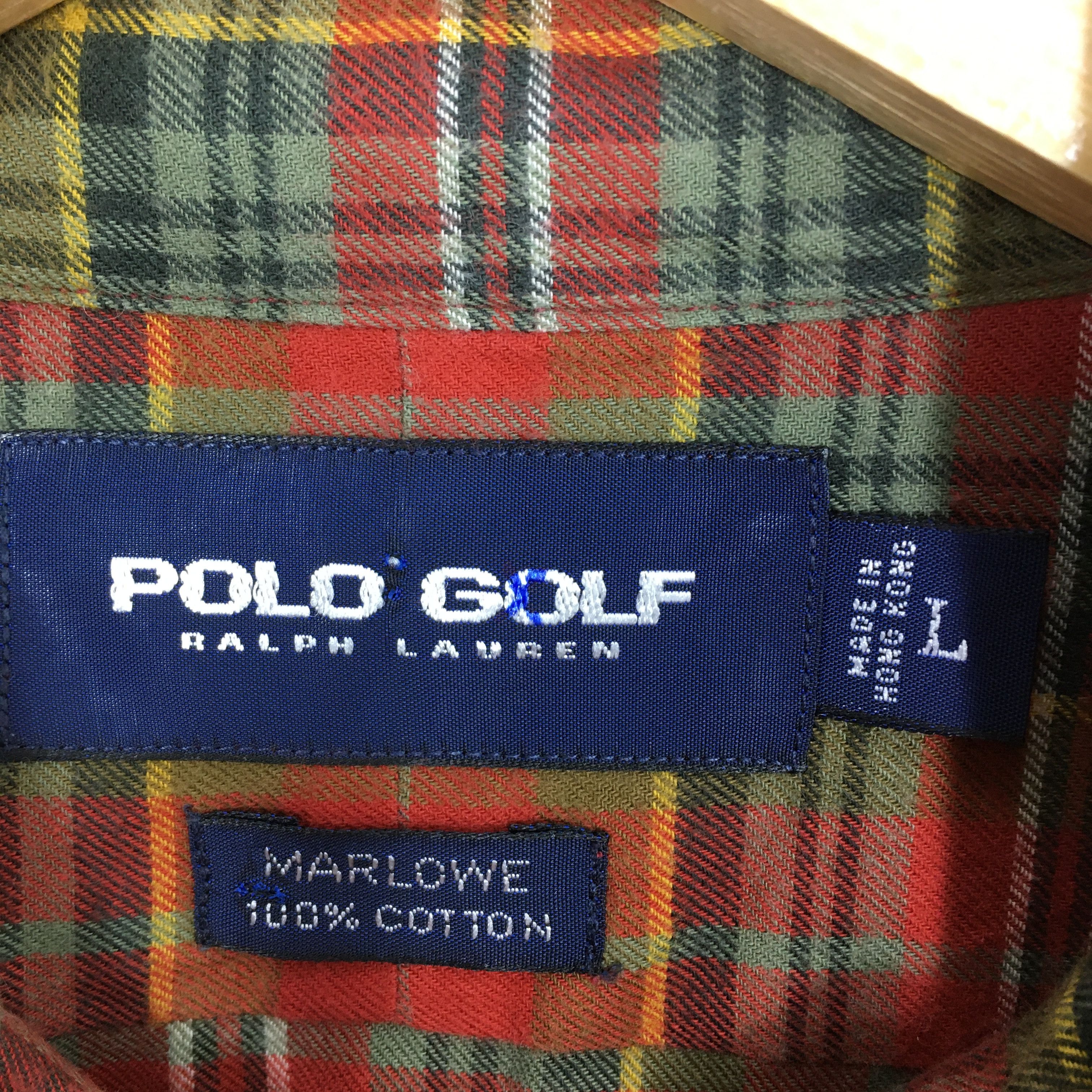 Flannel × Polo Ralph Lauren × Ralph Lauren Vintage 90's Polo Golf Ralph Lauren Checkered Flannel Shirt Size US L / EU 52-54 / 3 - 6 Thumbnail
