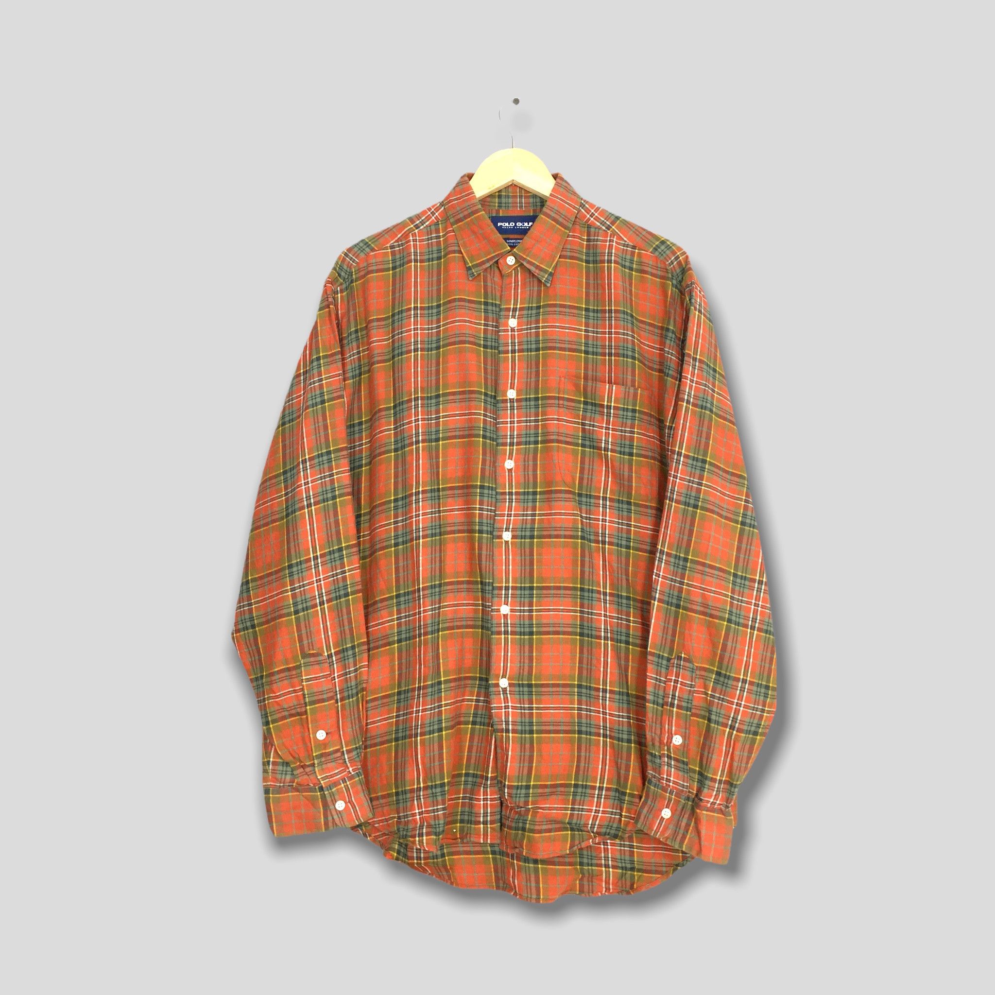 Flannel × Polo Ralph Lauren × Ralph Lauren Vintage 90's Polo Golf Ralph Lauren Checkered Flannel Shirt Size US L / EU 52-54 / 3 - 1 Thumbnail