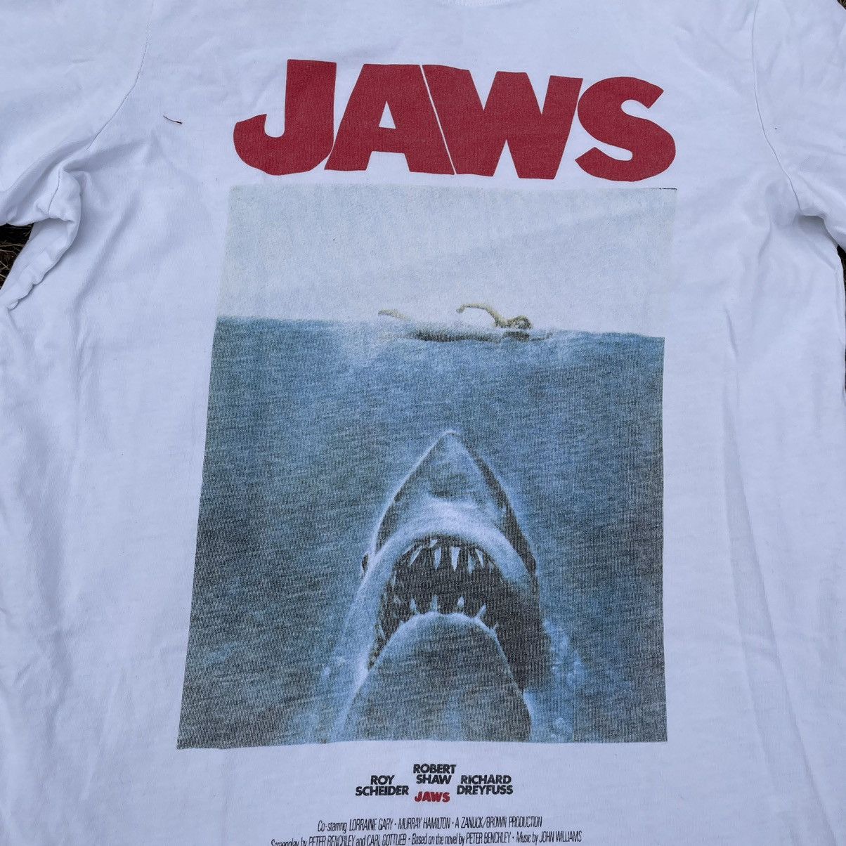 Vintage Vintage 90s Jaws Graphic Tee Sun Faded Horror Grunge Baggy M Size US M / EU 48-50 / 2 - 5 Thumbnail