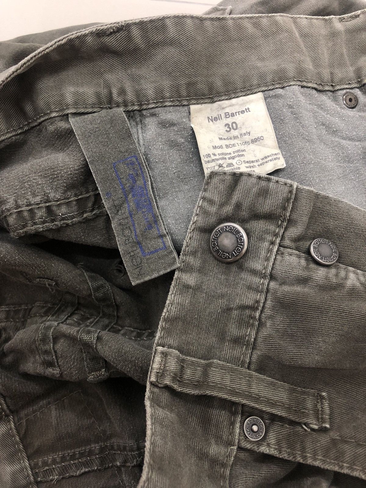 Neil Barrett Rare NEIL BARRETT Tactical Military Cargo Pocket Pant Size US 30 / EU 46 - 8 Thumbnail