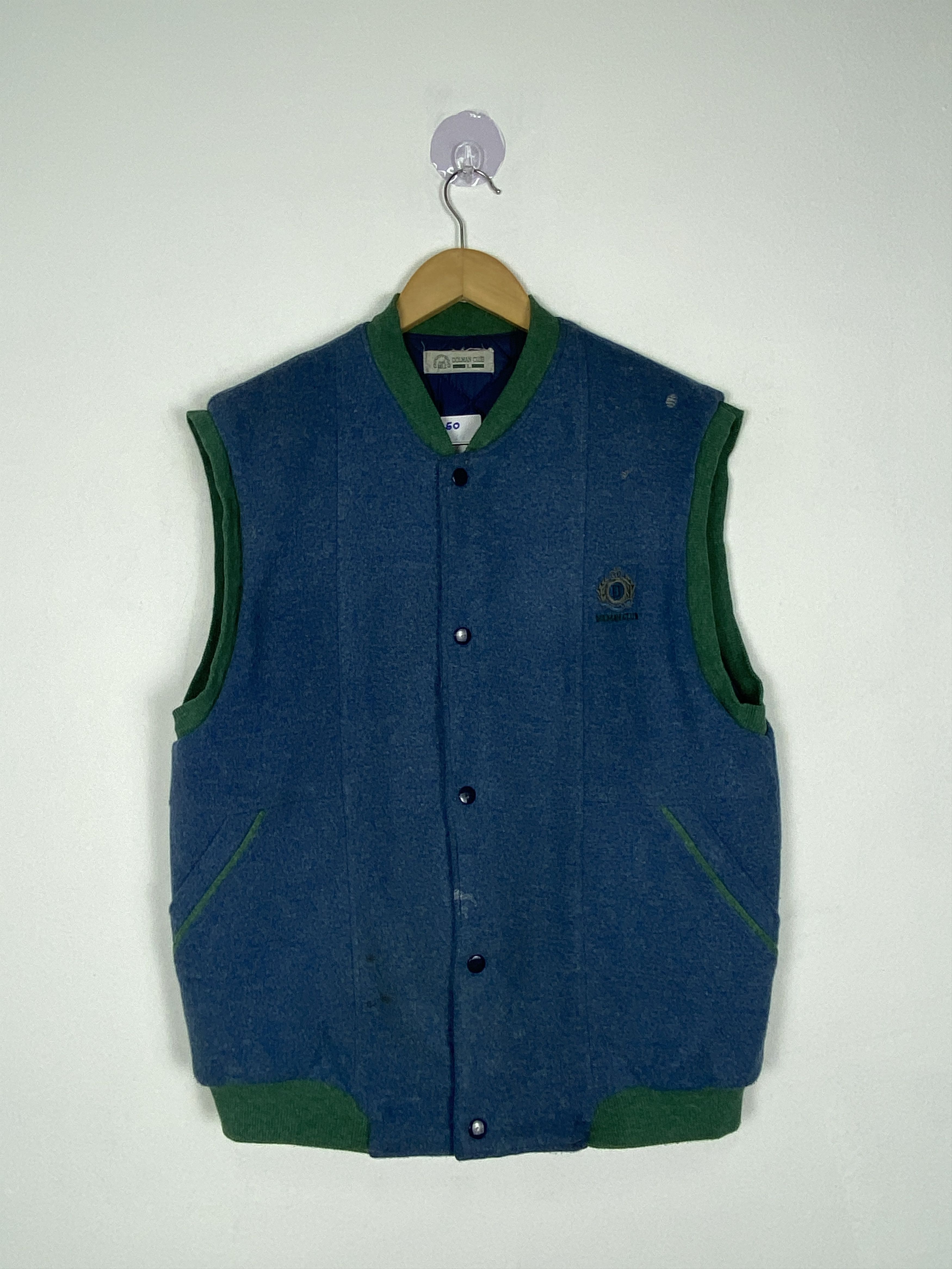 Japanese Brand Vintage DOLMAN CLUB Wool Quilted Lining Vest Size US S / EU 44-46 / 1 - 1 Thumbnail