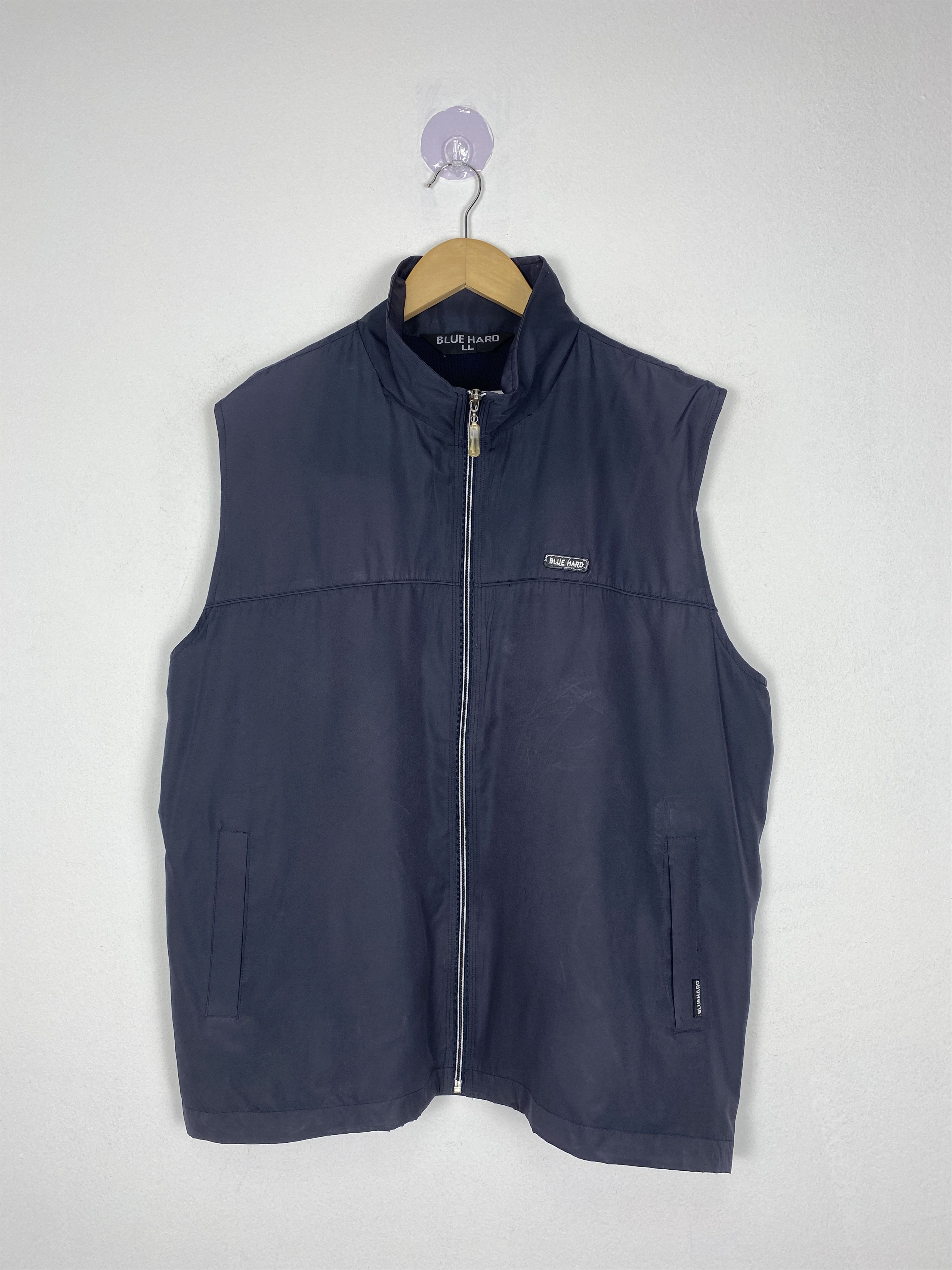 Japanese Brand Vintage Japanese Brand Blue Zip Up Hard Vest Size US M / EU 48-50 / 2 - 1 Thumbnail