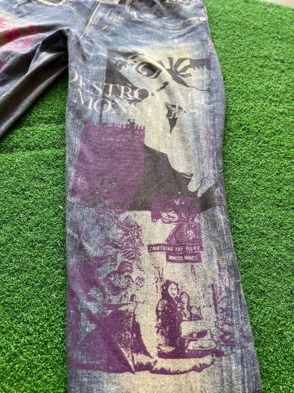 Hysteric Glamour × Japanese Brand × Vintage Hysteric Glamour Destroy All Monster Strechable Leggings Size 34" / US 12 / IT 48 - 16 Thumbnail