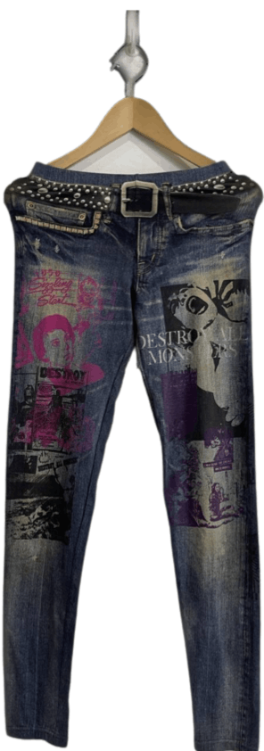 Hysteric Glamour × Japanese Brand × Vintage Hysteric Glamour Destroy All Monster Strechable Leggings Size 34" / US 12 / IT 48 - 19 Thumbnail