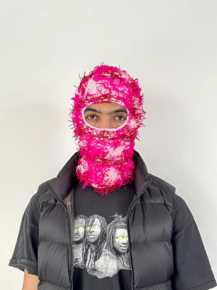 DISTRESSED Pink Y2k Opium BALACLAVA Hat