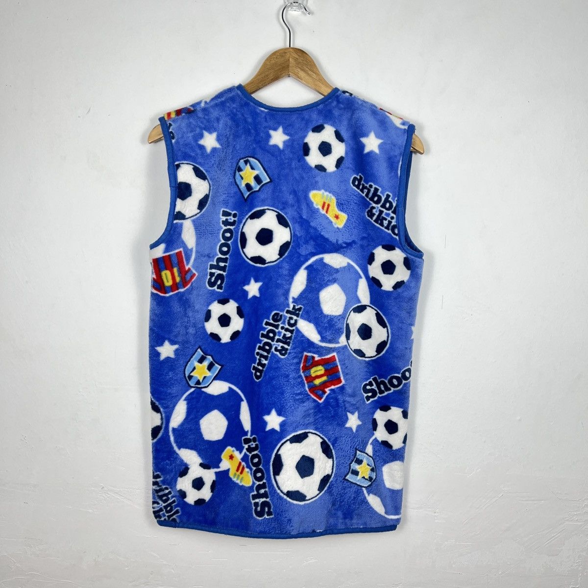 Japanese Brand Vintage Fleece Vest Soccer Theme Messi Barce V0006lona Size US S / EU 44-46 / 1 - 2 Thumbnail