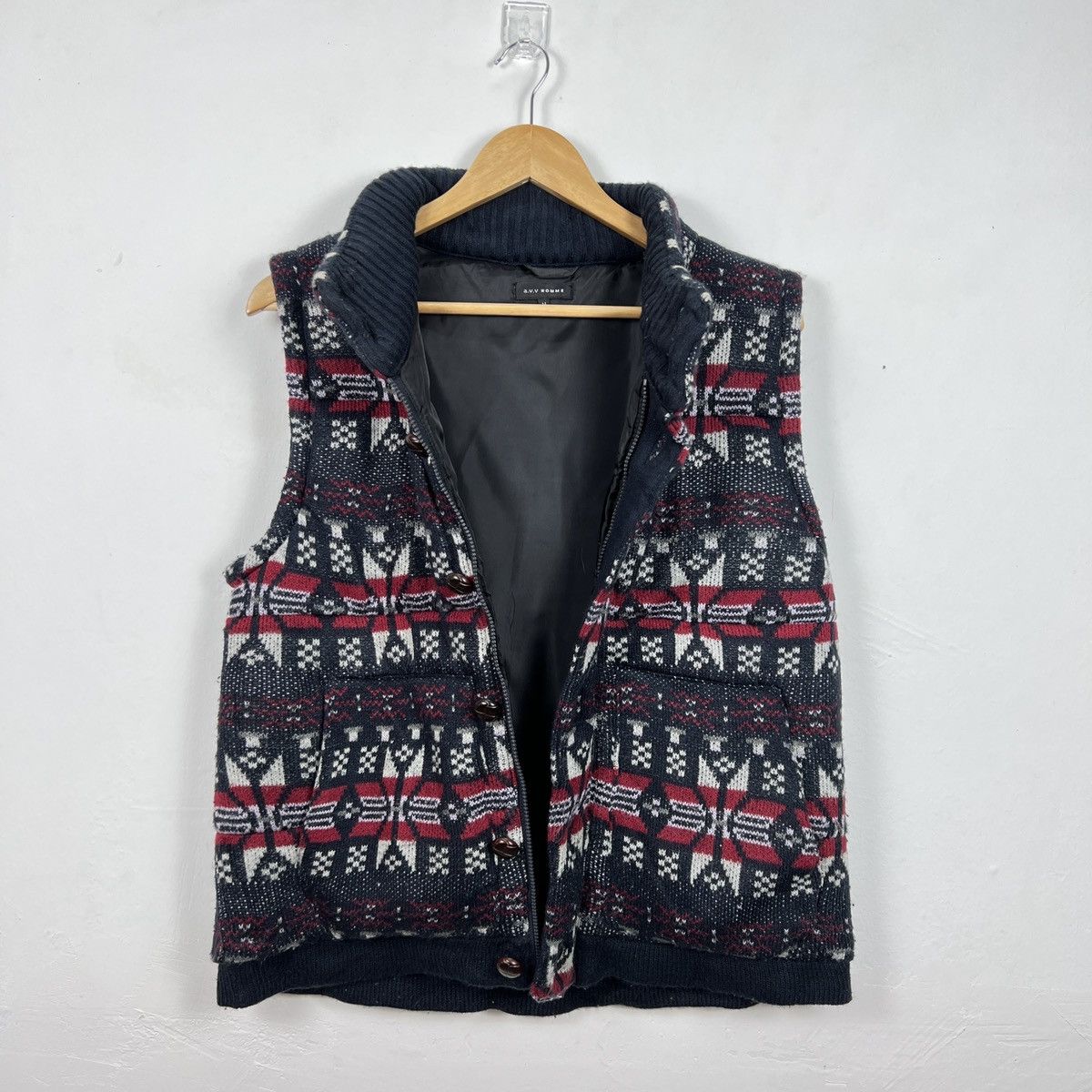 Japanese Brand Vintage 90s AVV HOMME Fleece Aztec Native Navajo Vest V0004 Size US M / EU 48-50 / 2 - 5 Thumbnail