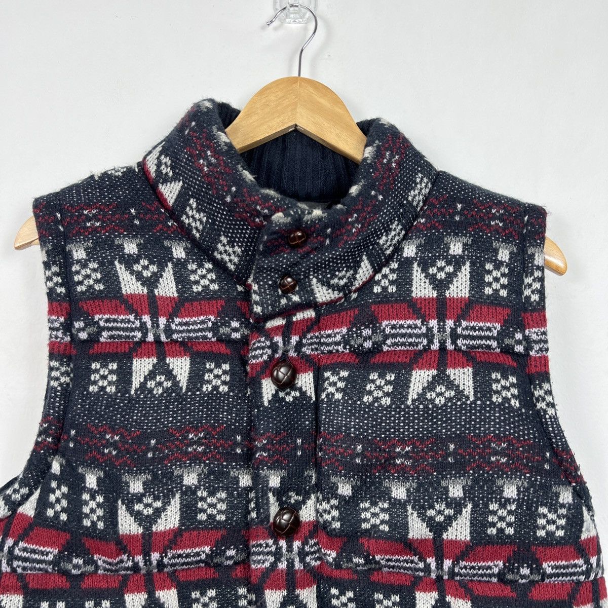 Japanese Brand Vintage 90s AVV HOMME Fleece Aztec Native Navajo Vest V0004 Size US M / EU 48-50 / 2 - 2 Thumbnail