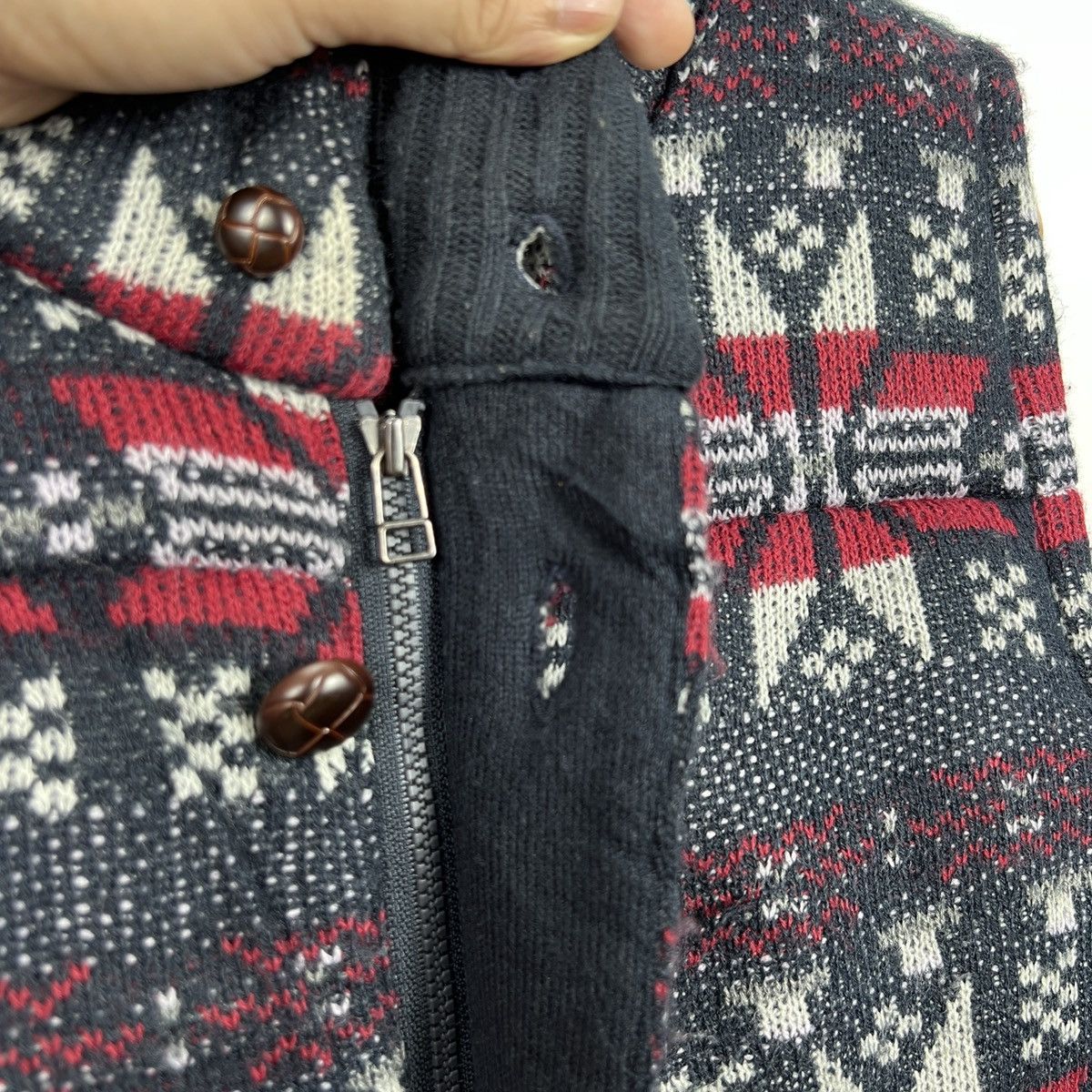 Japanese Brand Vintage 90s AVV HOMME Fleece Aztec Native Navajo Vest V0004 Size US M / EU 48-50 / 2 - 4 Thumbnail