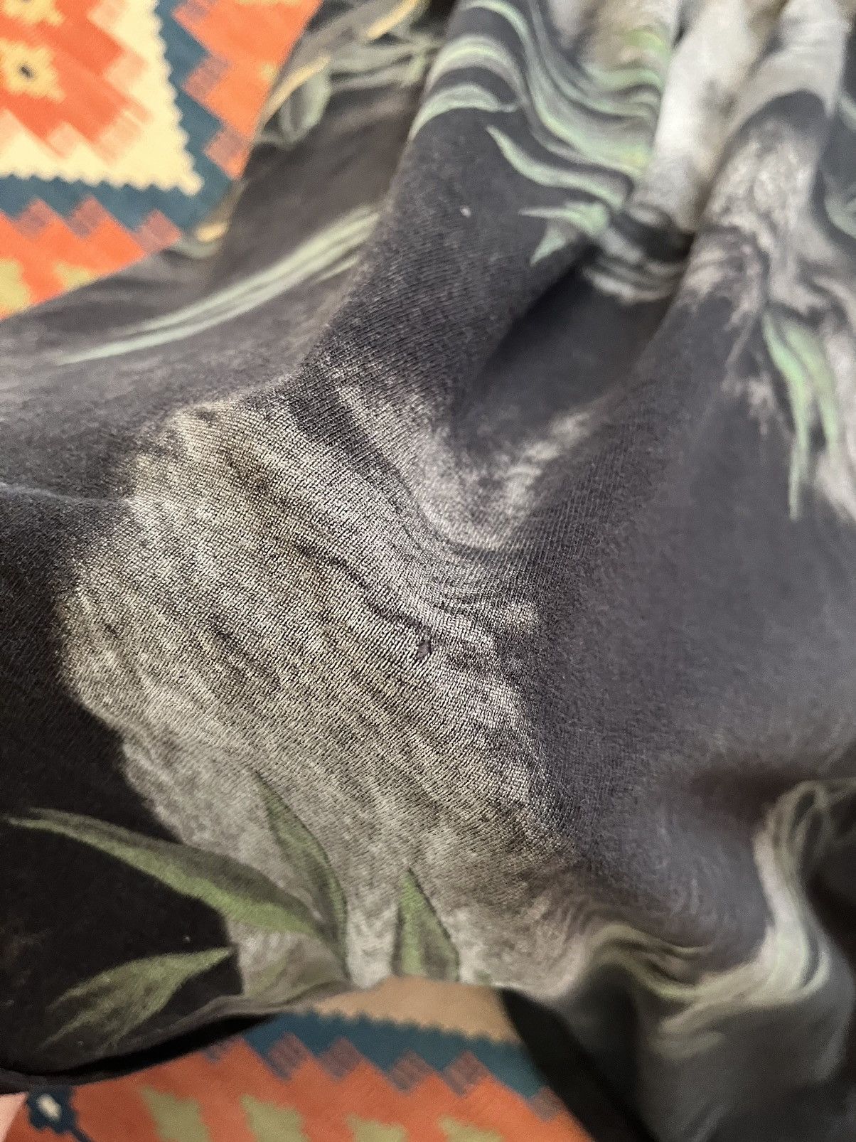 Vintage all over print nature graphic t shirt