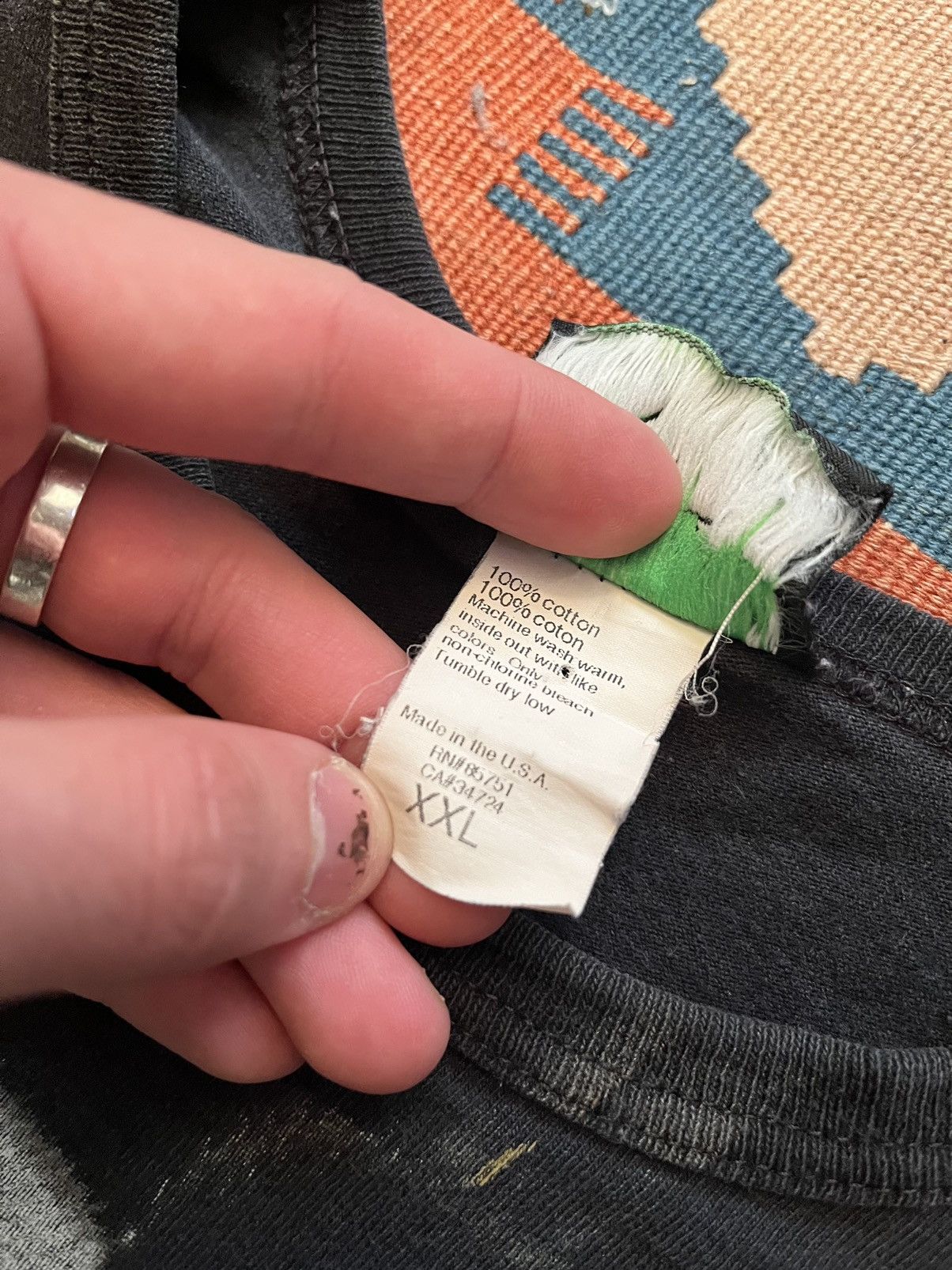 Vintage all over print nature graphic t shirt