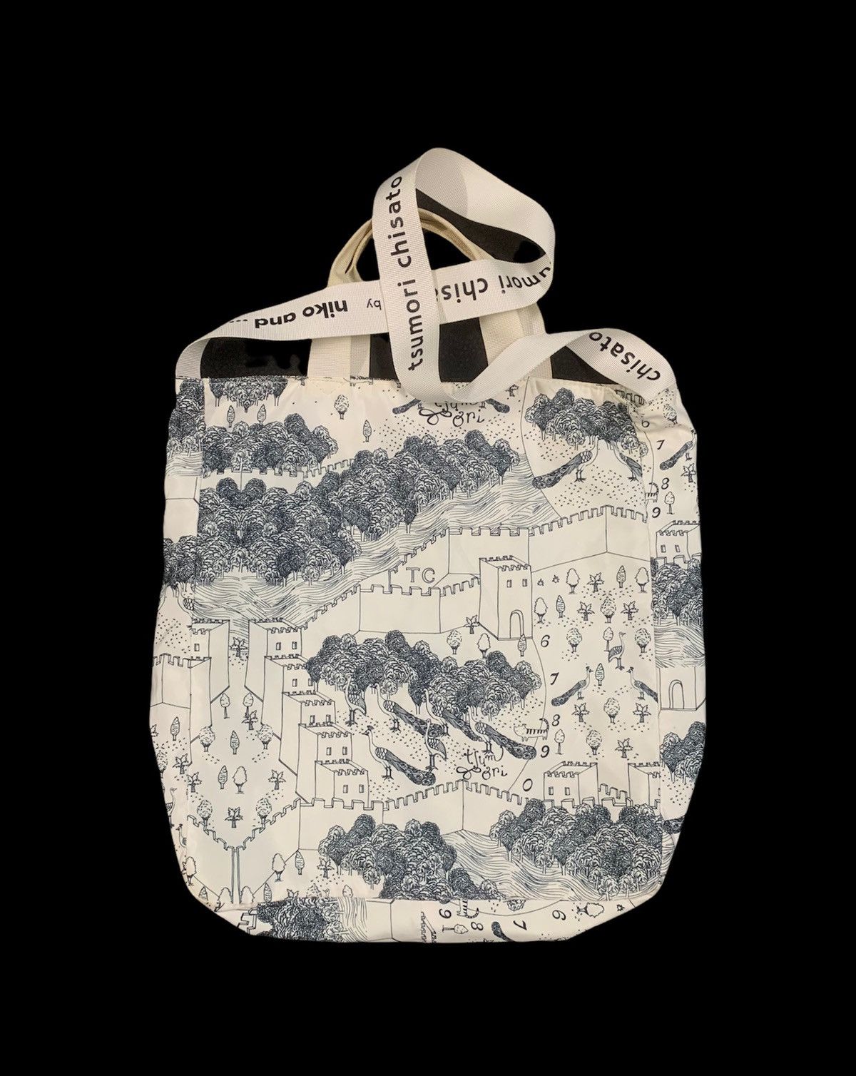 Final Home 🇯🇵 Issey Miyake & Niko And Overprinted Sling Bag/Tote Bag Size ONE SIZE - 2 Thumbnail