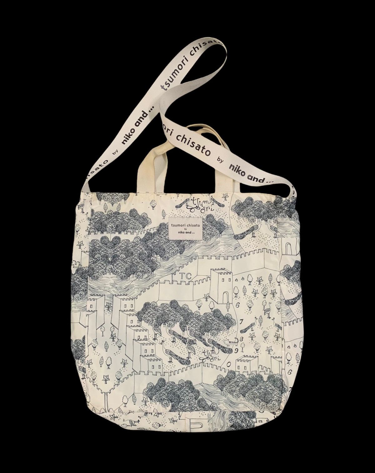 Final Home 🇯🇵 Issey Miyake & Niko And Overprinted Sling Bag/Tote Bag Size ONE SIZE - 1 Thumbnail