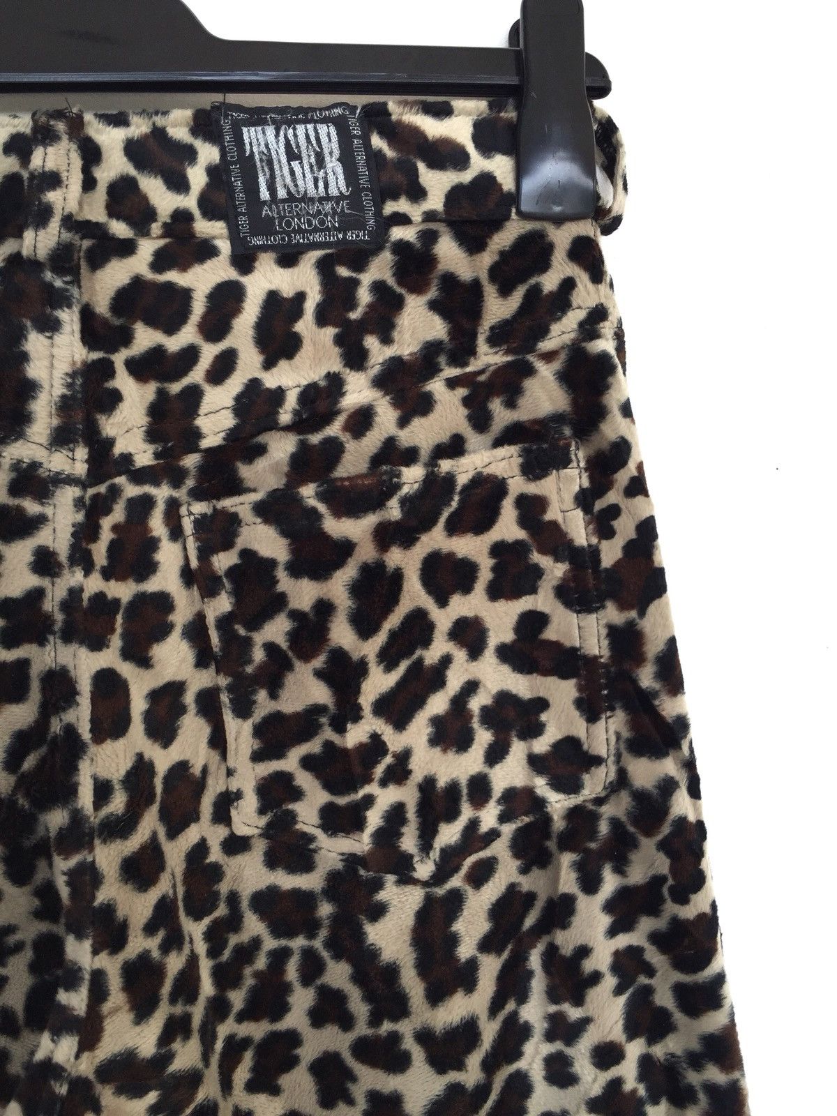 image of Malcolm Mclaren x Seditionaries Tiger Alternative London Anarchy Bondage Pants in Leopard Skin (Siz