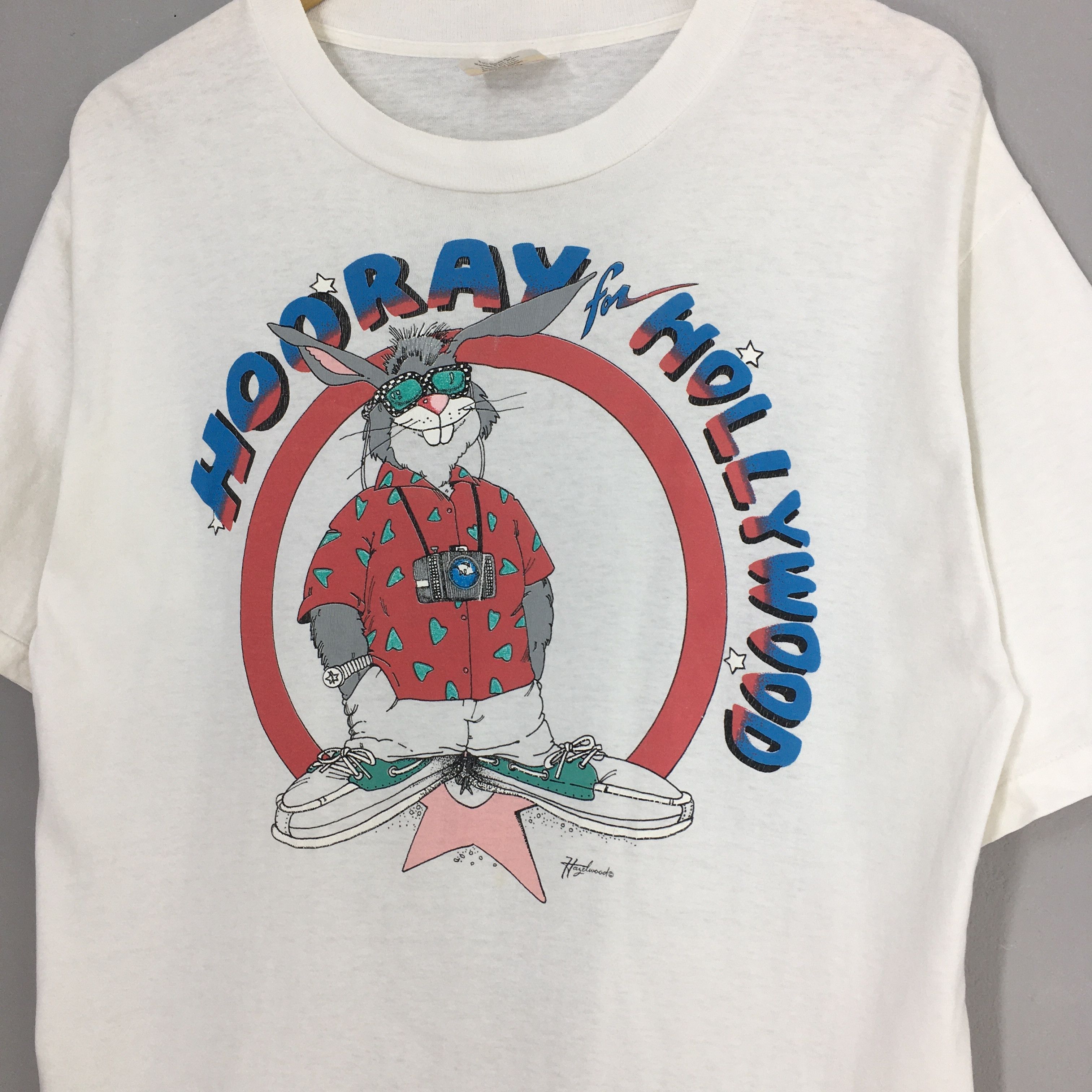 Cartoon Network × Vintage Vintage 90's Rabbit Hooray Hollywood Funny Cartoon Tshirt Size US L / EU 52-54 / 3 - 4 Thumbnail