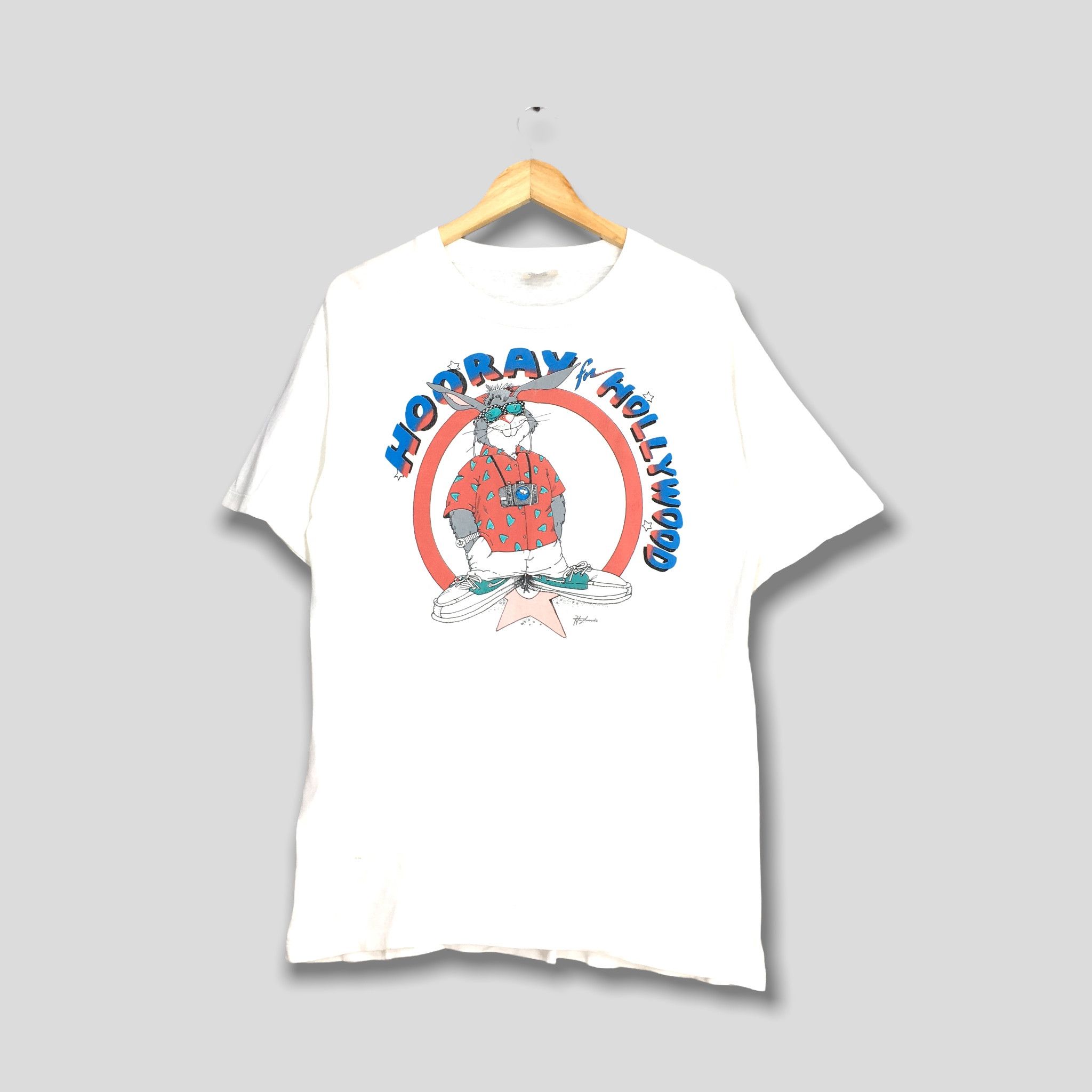 Cartoon Network × Vintage Vintage 90's Rabbit Hooray Hollywood Funny Cartoon Tshirt Size US L / EU 52-54 / 3 - 1 Thumbnail