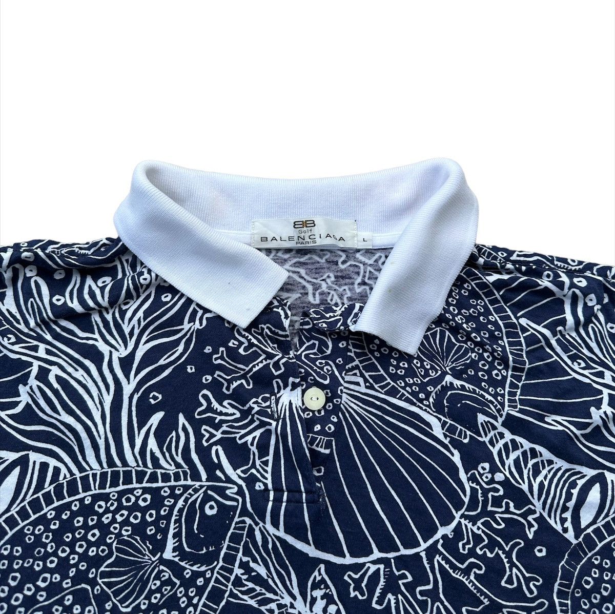 Balenciaga Balenciaga marine life button up cropped shirts Size L / US 10 / IT 46 - 3 Thumbnail