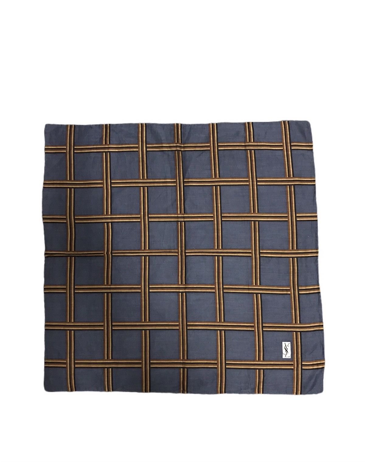 Other Ysl Yves Saint Laurent Pocket Square Plaid Check Scarf Size ONE SIZE - 2 Thumbnail