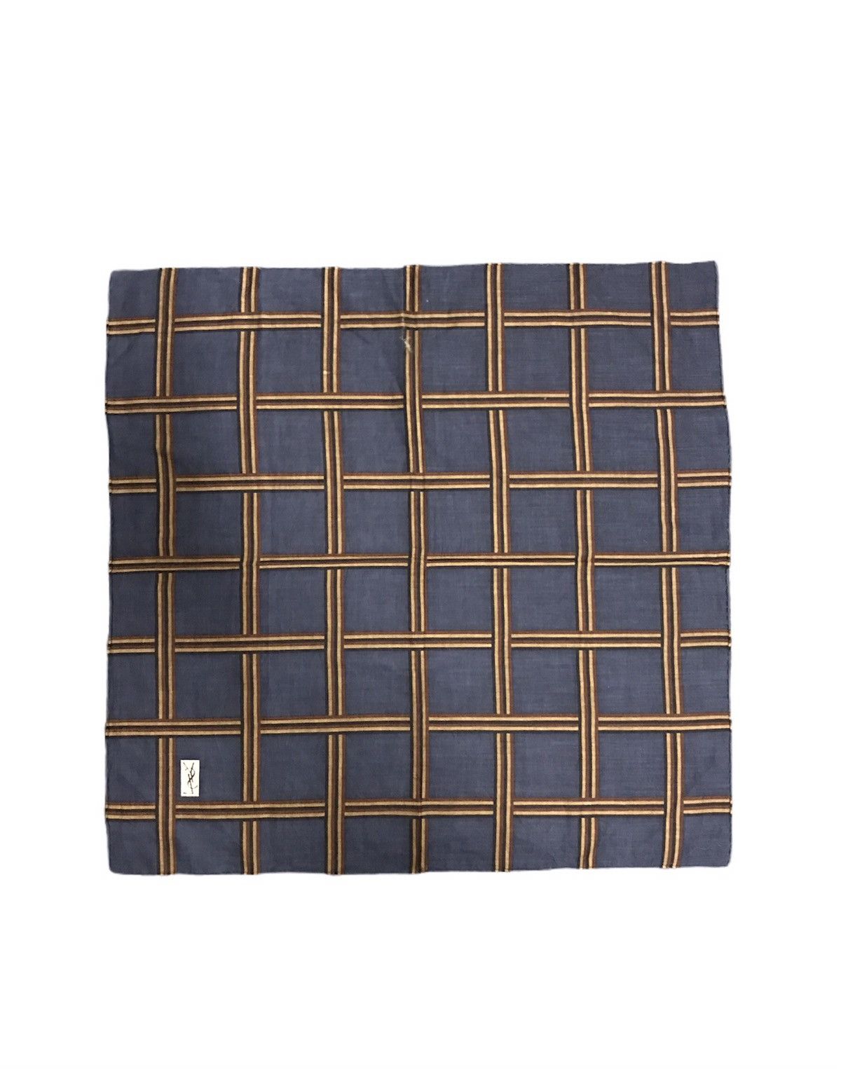 Other Ysl Yves Saint Laurent Pocket Square Plaid Check Scarf Size ONE SIZE - 3 Thumbnail