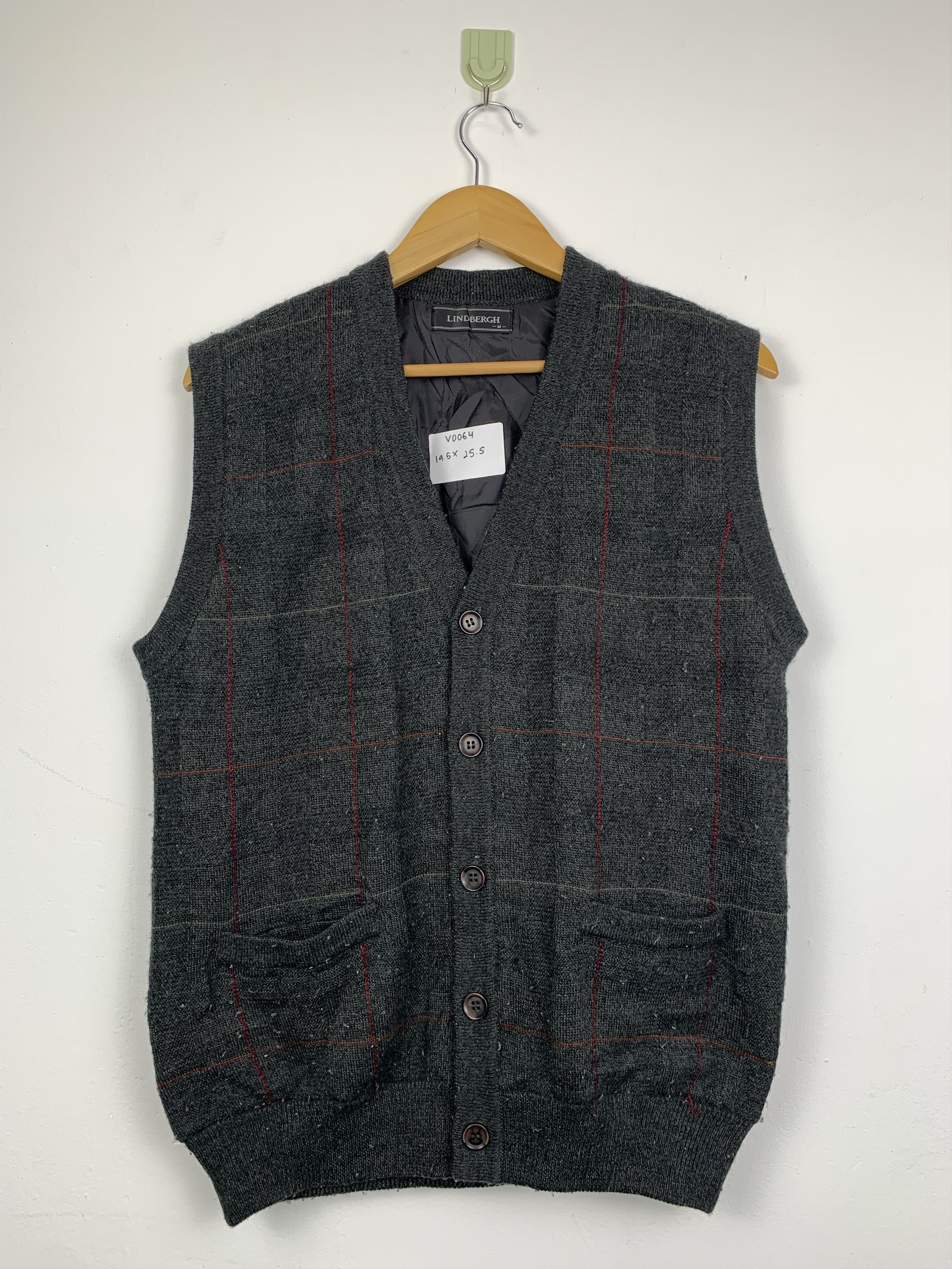 Lindbergh Vintage LINDBERGH Knitwear Checkered Button Vest Size US XS / EU 42 / 0 - 1 Thumbnail