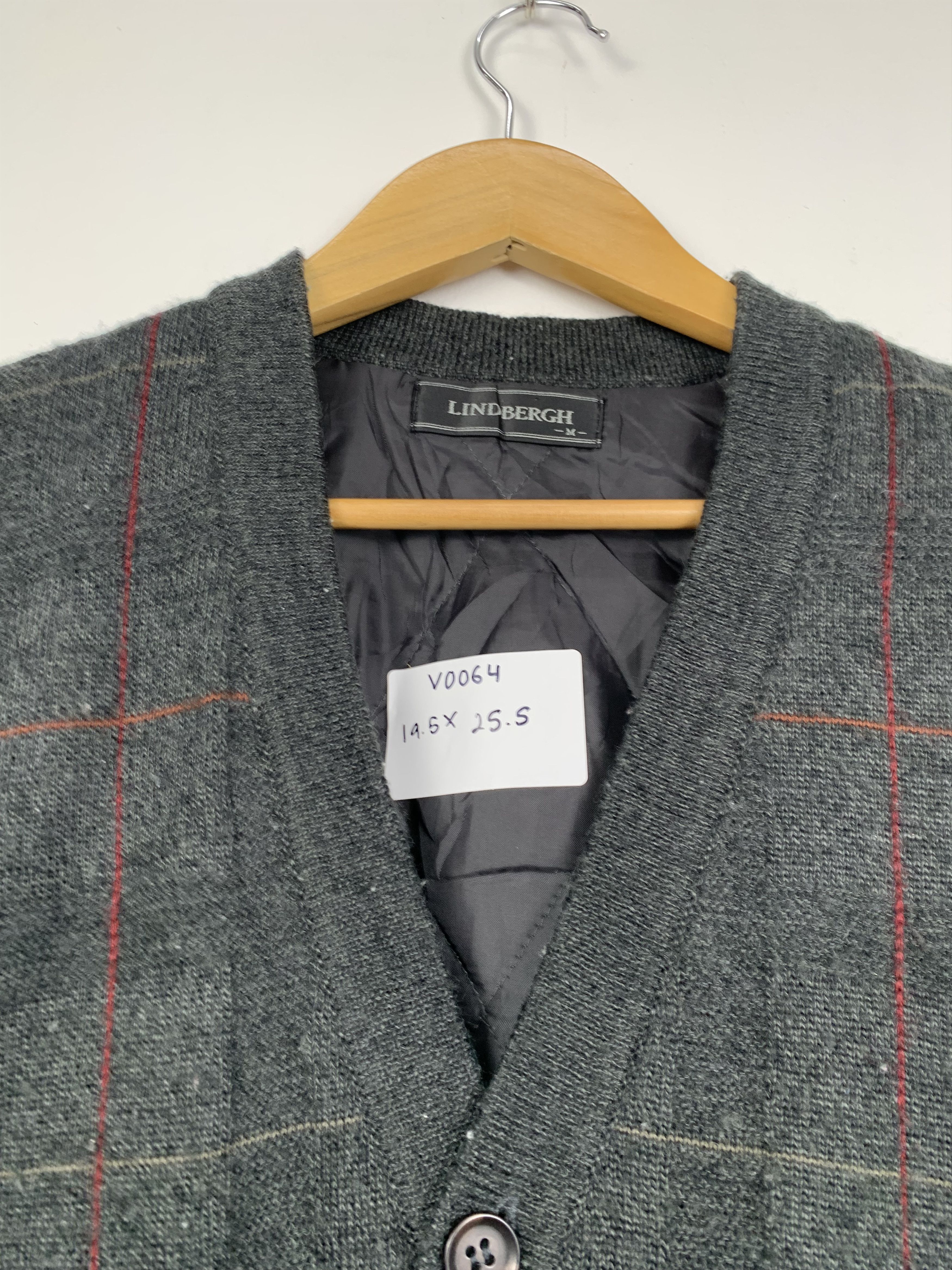 Lindbergh Vintage LINDBERGH Knitwear Checkered Button Vest Size US XS / EU 42 / 0 - 5 Thumbnail