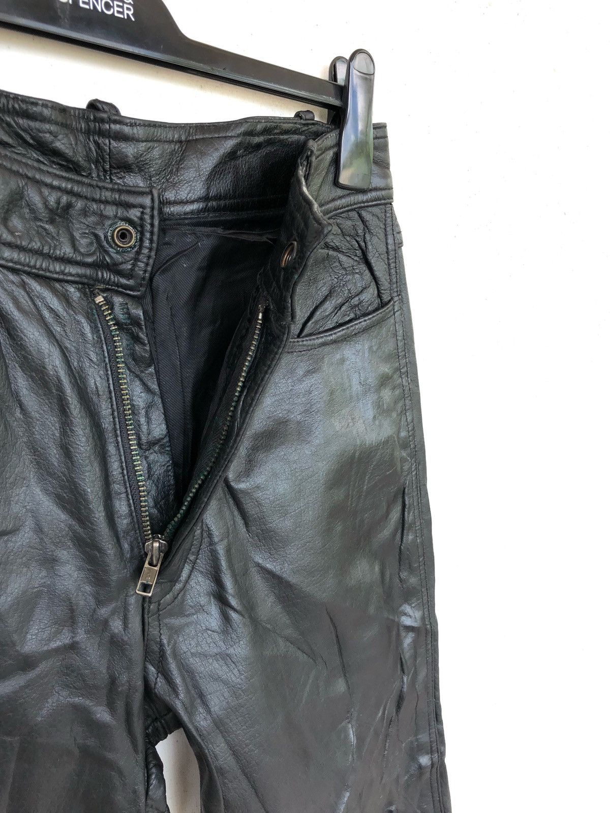 Harley Davidson 90s Harley Davidson Cowhide Leather Biker Pants Size US 30 / EU 46 - 9 Thumbnail