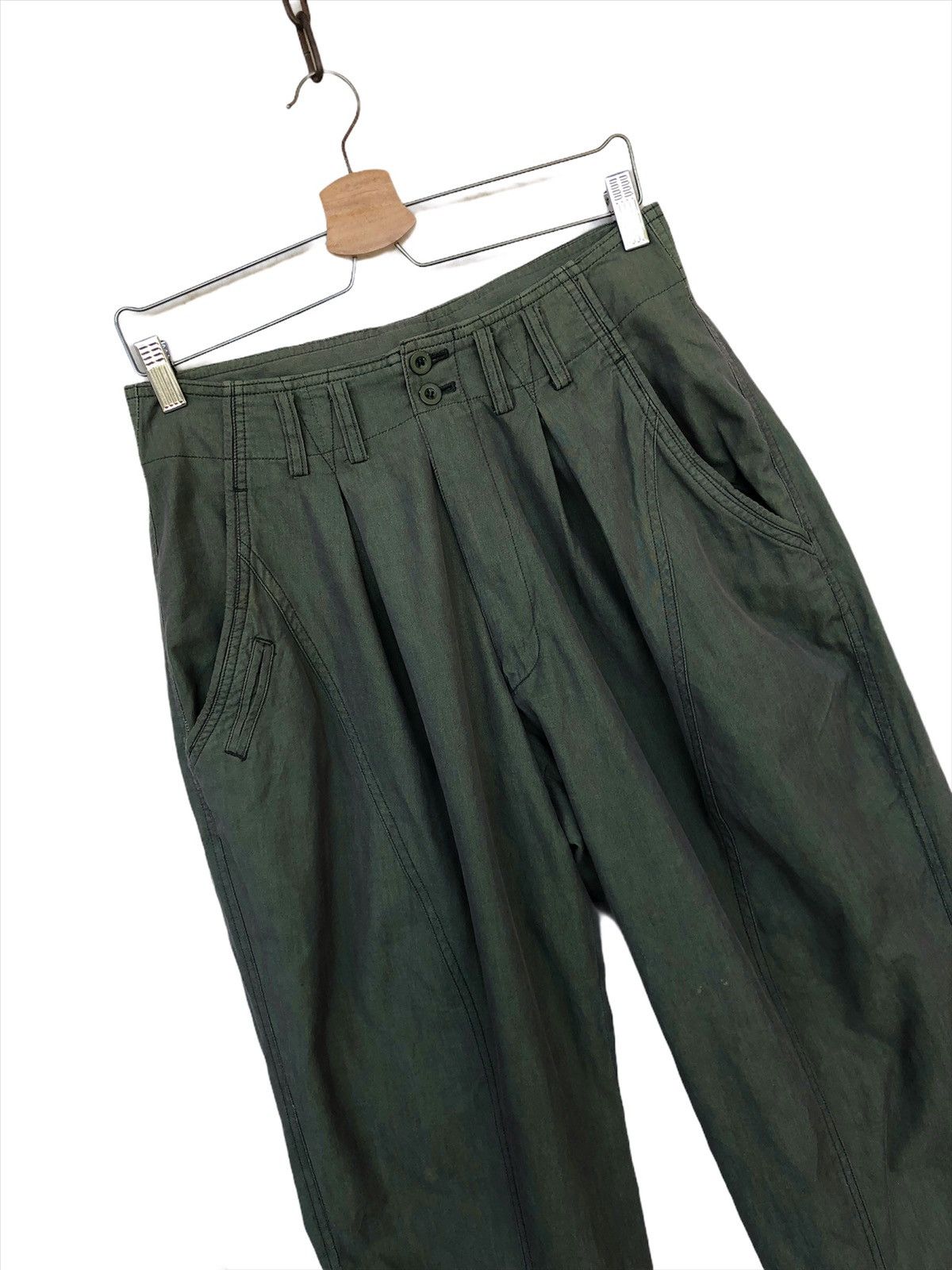 Issey Miyake Yoshiyuki Konishi 🇯🇵 Cinch Back Gabardine 🎈Pants Size US 29 - 3 Thumbnail