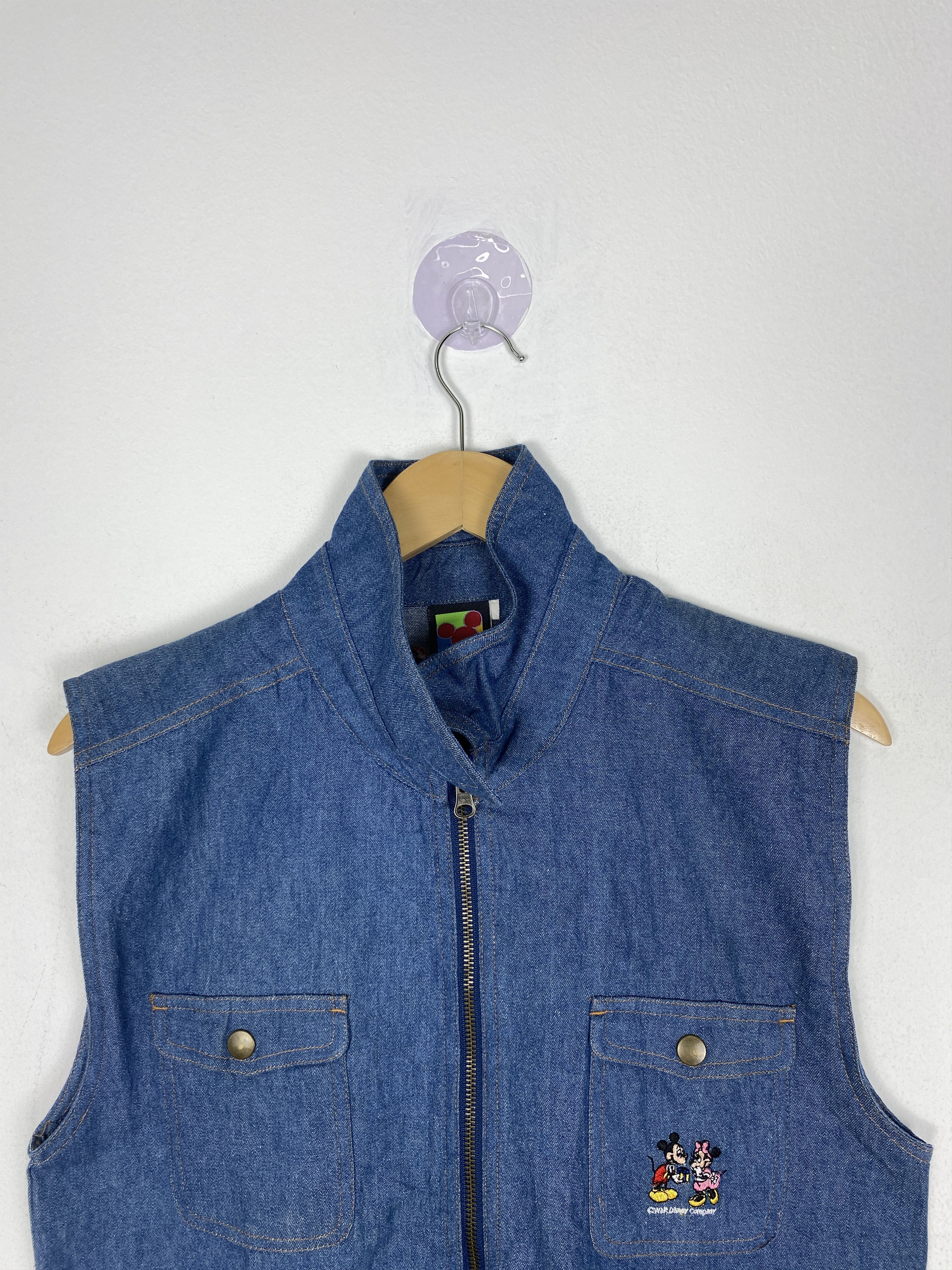 Mickey Mouse Vintage Mickey Unlimited Zip Up Denim Vest Size US S / EU 44-46 / 1 - 2 Thumbnail