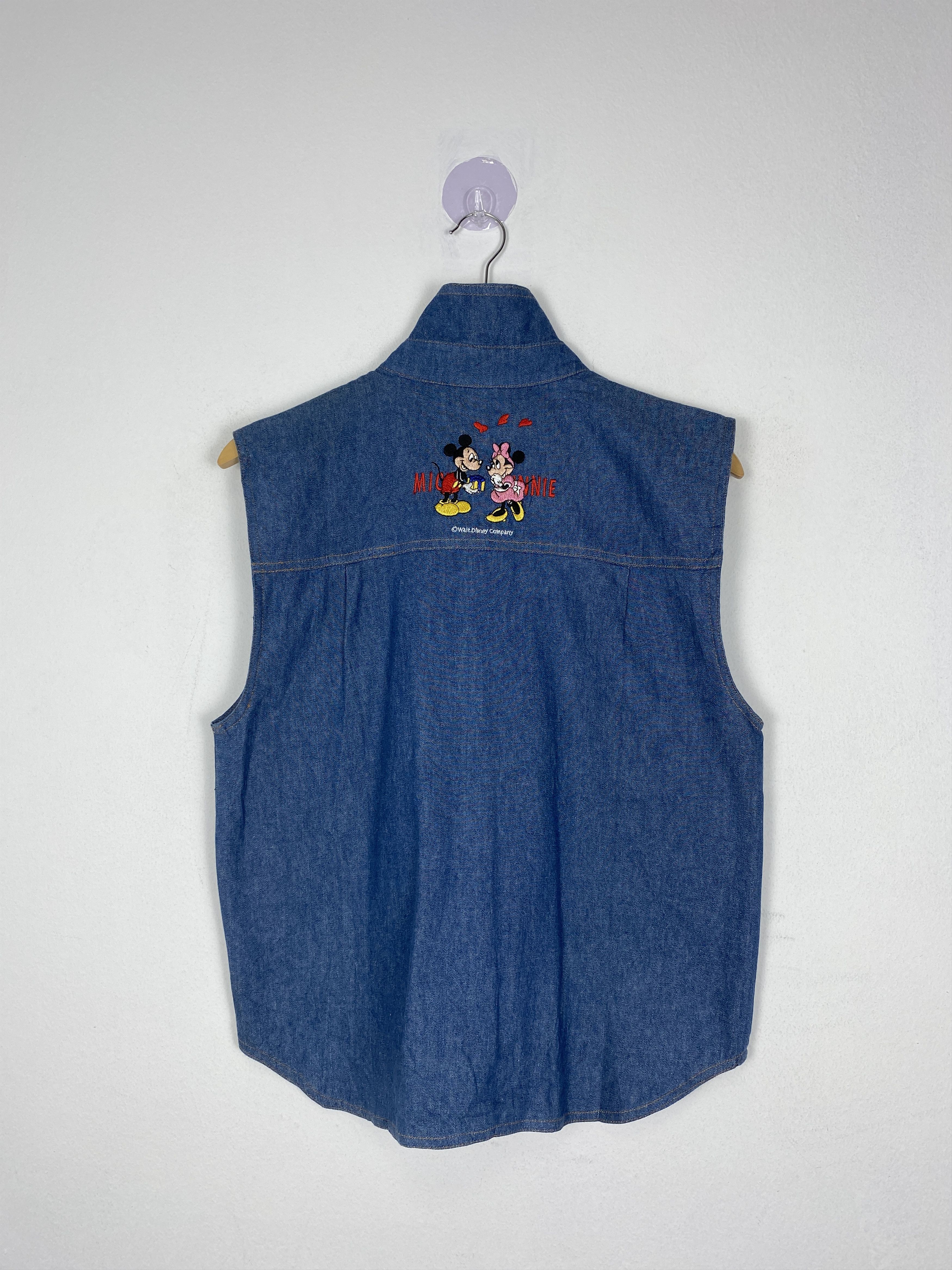 Mickey Mouse Vintage Mickey Unlimited Zip Up Denim Vest Size US S / EU 44-46 / 1 - 6 Thumbnail