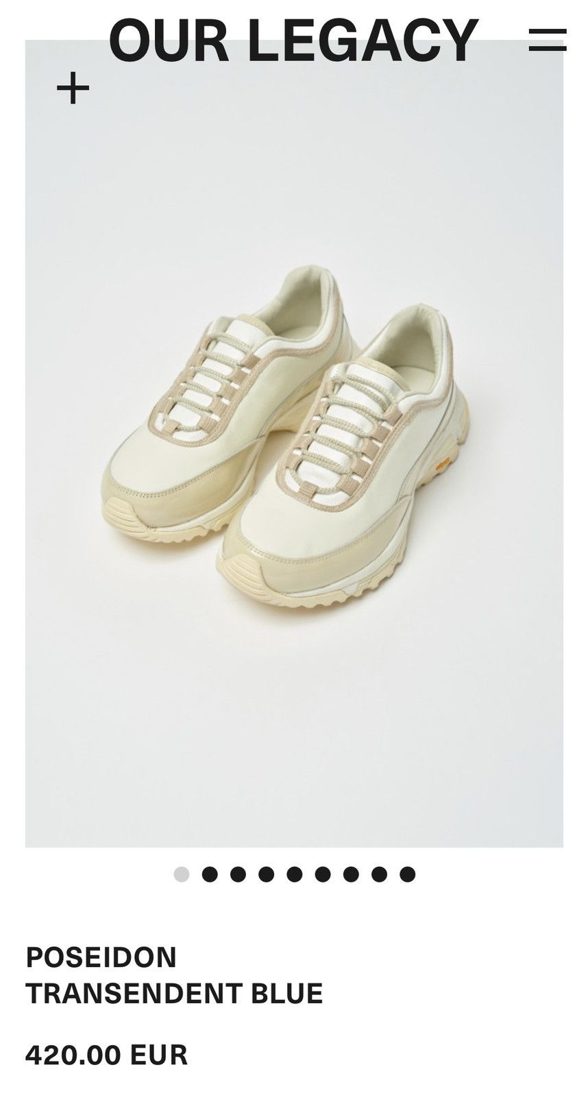 Our Legacy Our Legacy Poseidon Sneaker Cream / Beige Vibram Size US 10 / EU 43 - 8 Thumbnail
