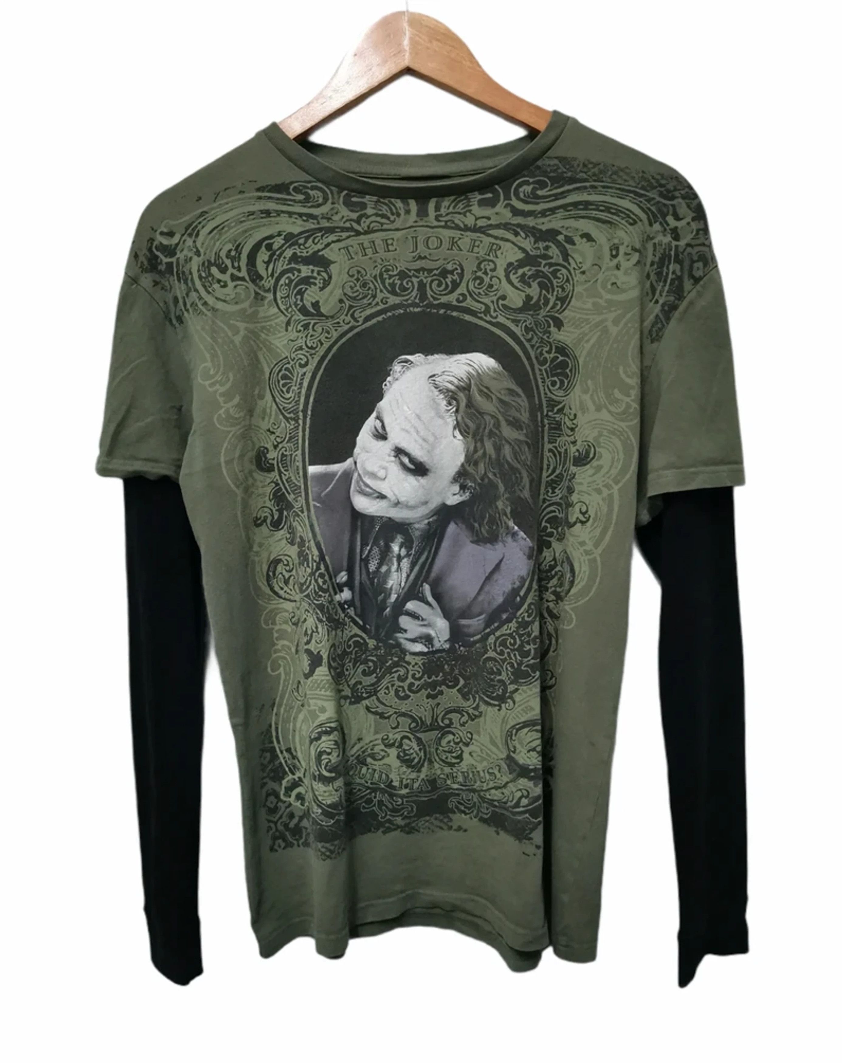 DC Comics Vintage Dark Knight Batman Heath Ledger Joker Long Sleeve Size US M / EU 48-50 / 2 - 1 Thumbnail